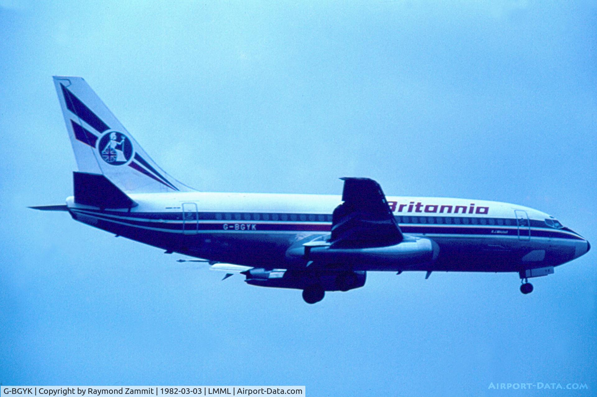 G-BGYK, 1979 Boeing 737-204 C/N 22058, B737-200 G-BGYK Britannia Airways