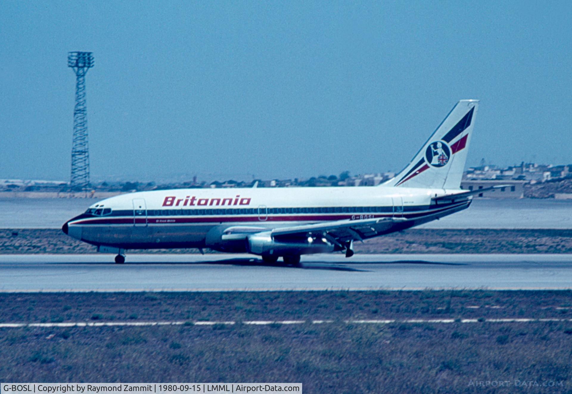 G-BOSL, 1980 Boeing 737-2U4 C/N 22161, B737-200 G-BOSL Britannia Airways