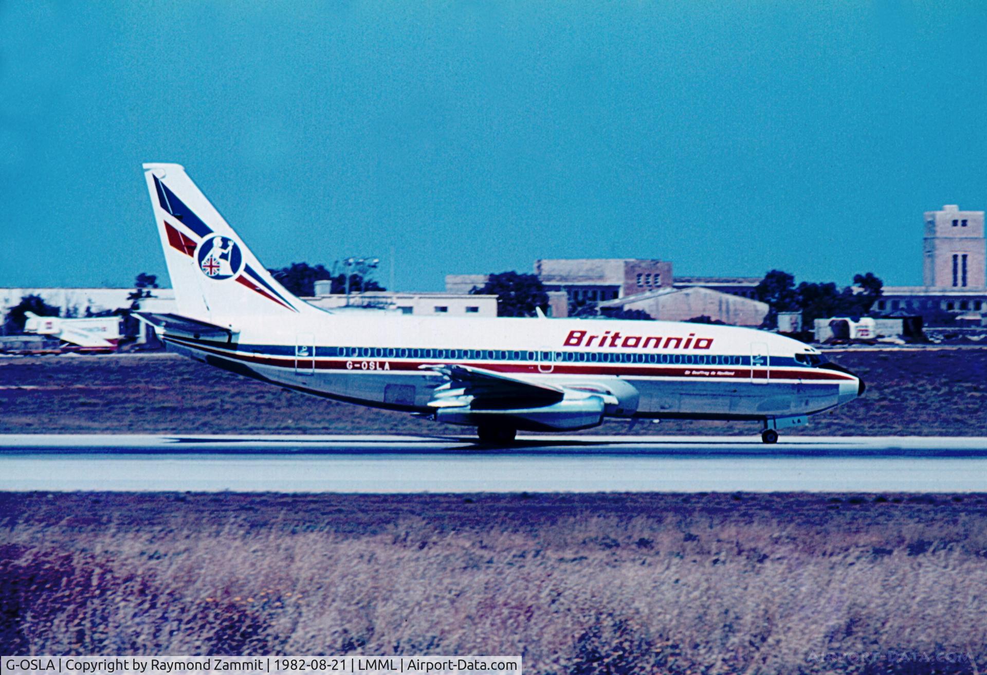 G-OSLA, 1981 Boeing 737-2U4 C/N 22576, B737-200 G-OSLA Britannia Airways