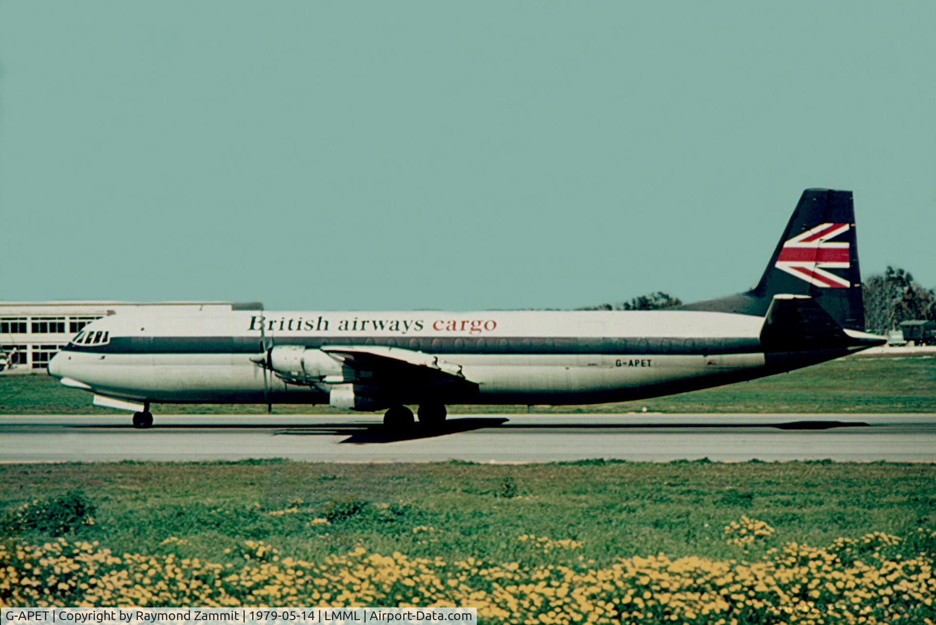 G-APET, 1962 Vickers V953C Merchantman C/N 722, Vickers V953 Merchntman G-APET British Airways