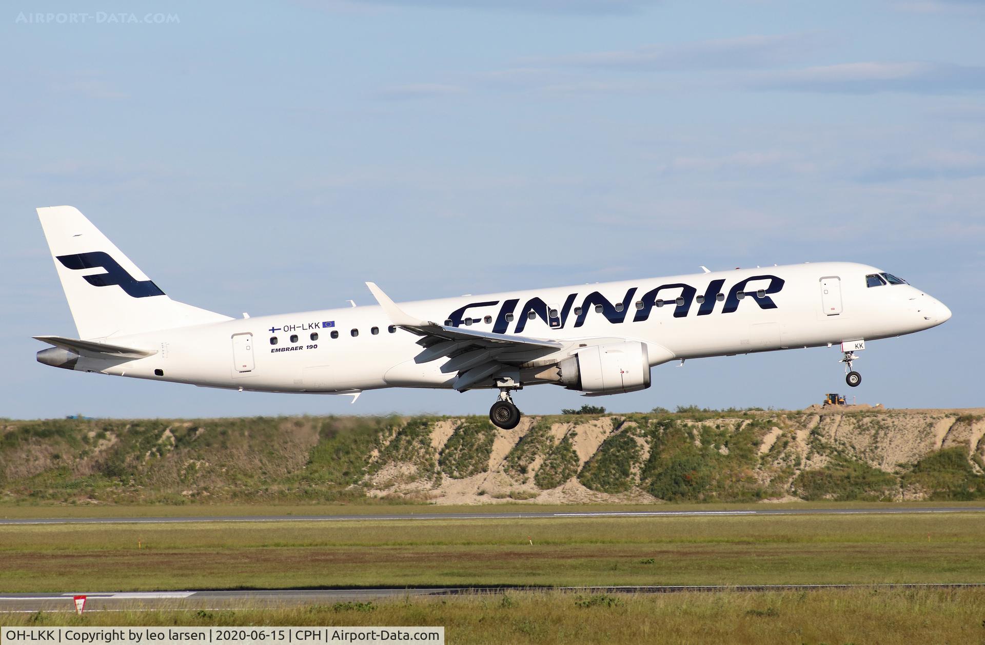 OH-LKK, 2007 Embraer 190LR (ERJ-190-100LR) C/N 19000127, Copenhagen 15.6.2020 L/D R-22R