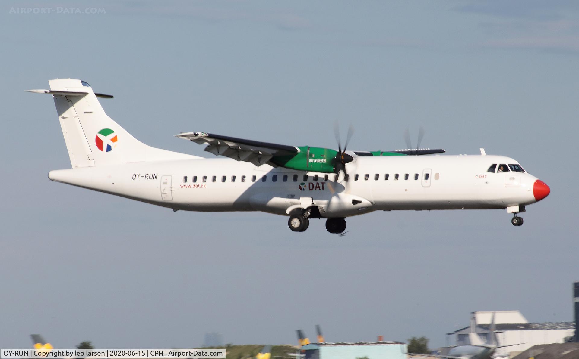 OY-RUN, 2018 ATR 72-600 (72-212A) C/N 1519, Copenhagen 15.6.2020 L/D R-22R