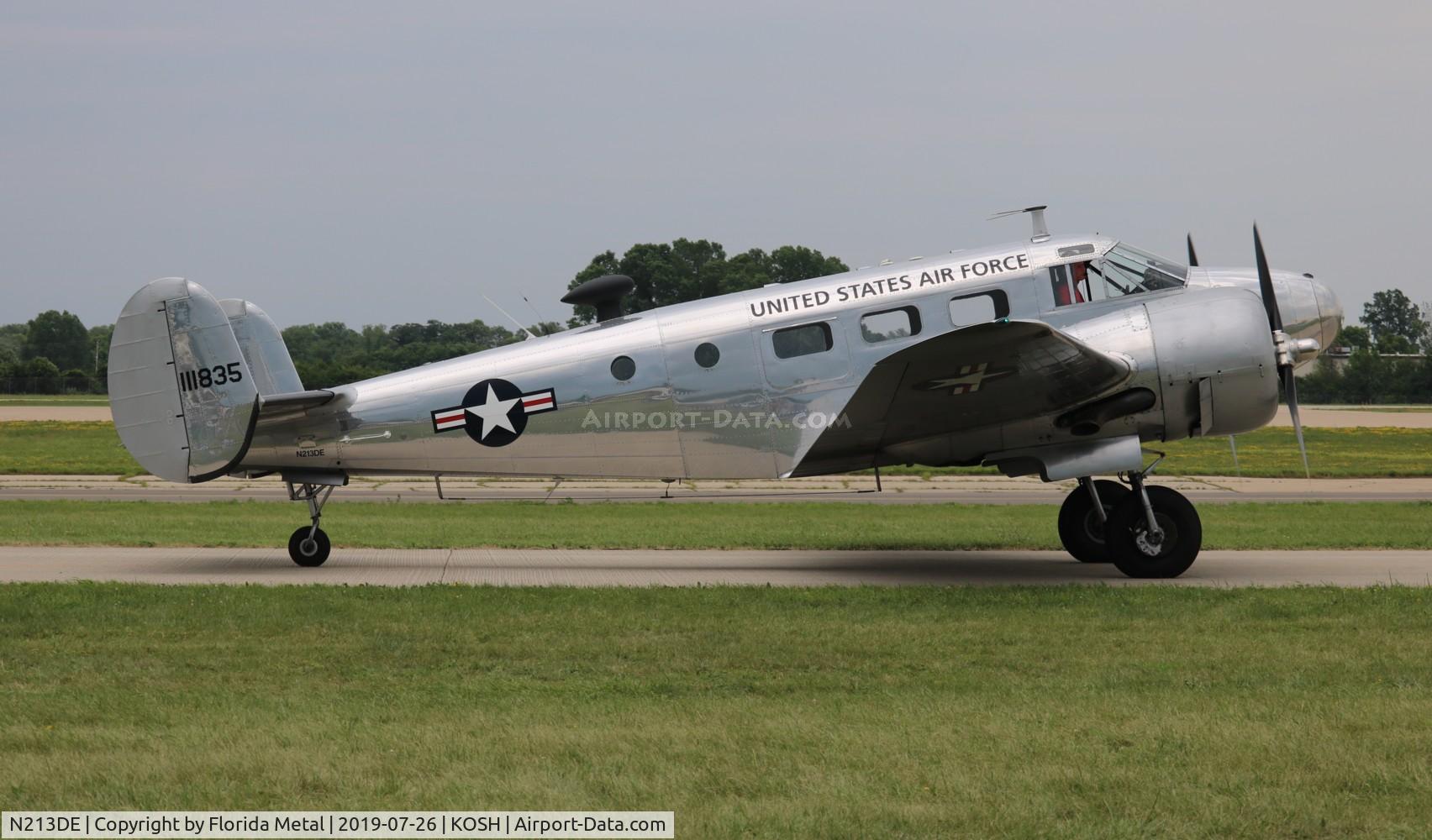 N213DE, 1942 Beech C-45H Expeditor C/N AF-392, OSH 2019