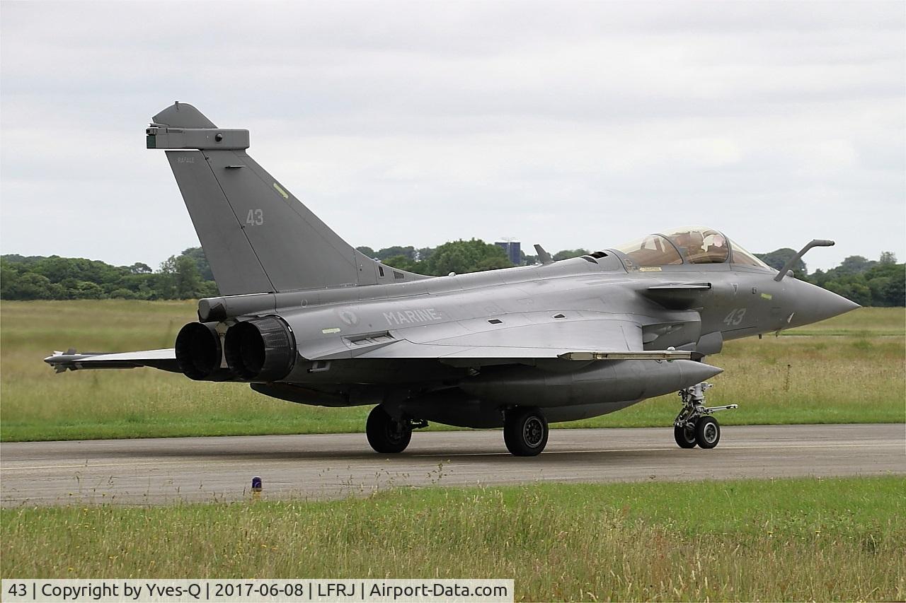 43, 2015 Dassault Rafale M C/N 43, Dassault Rafale M, Taxiing to flight line, Landivisiau Naval Air Base (LFRJ) Tiger Meet 2017