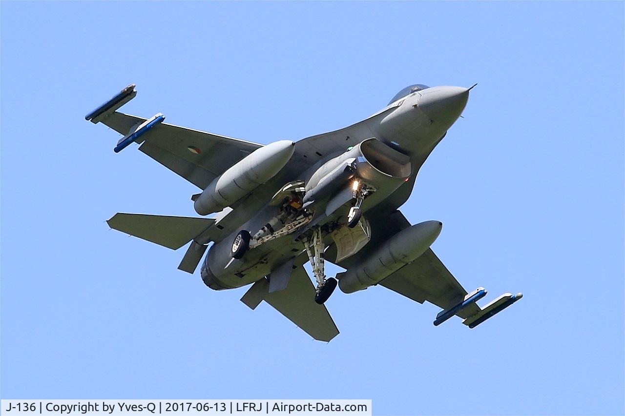 J-136, Fokker F-16AM Fighting Falcon C/N 6D-126, Fokker F-16AM Fighting Falcon, Short approach rwy 08, Landivisiau Naval Air Base (LFRJ) Tiger Meet 2017