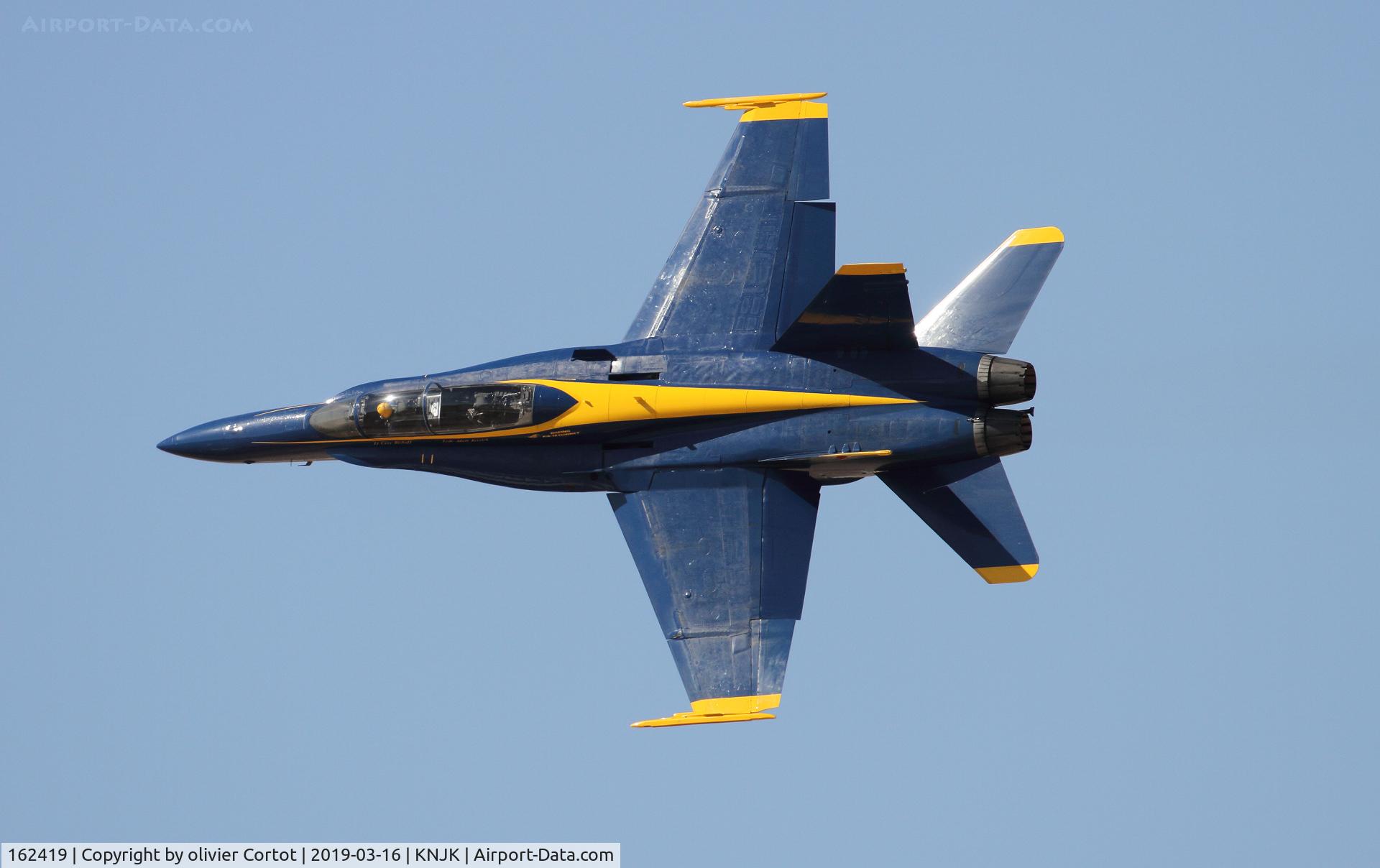 162419, McDonnell Douglas F/A-18B Hornet C/N 256/B051, 2019 airshow - spare aircraft used as one of the single seaters had to land during the presentation due to technical problems.