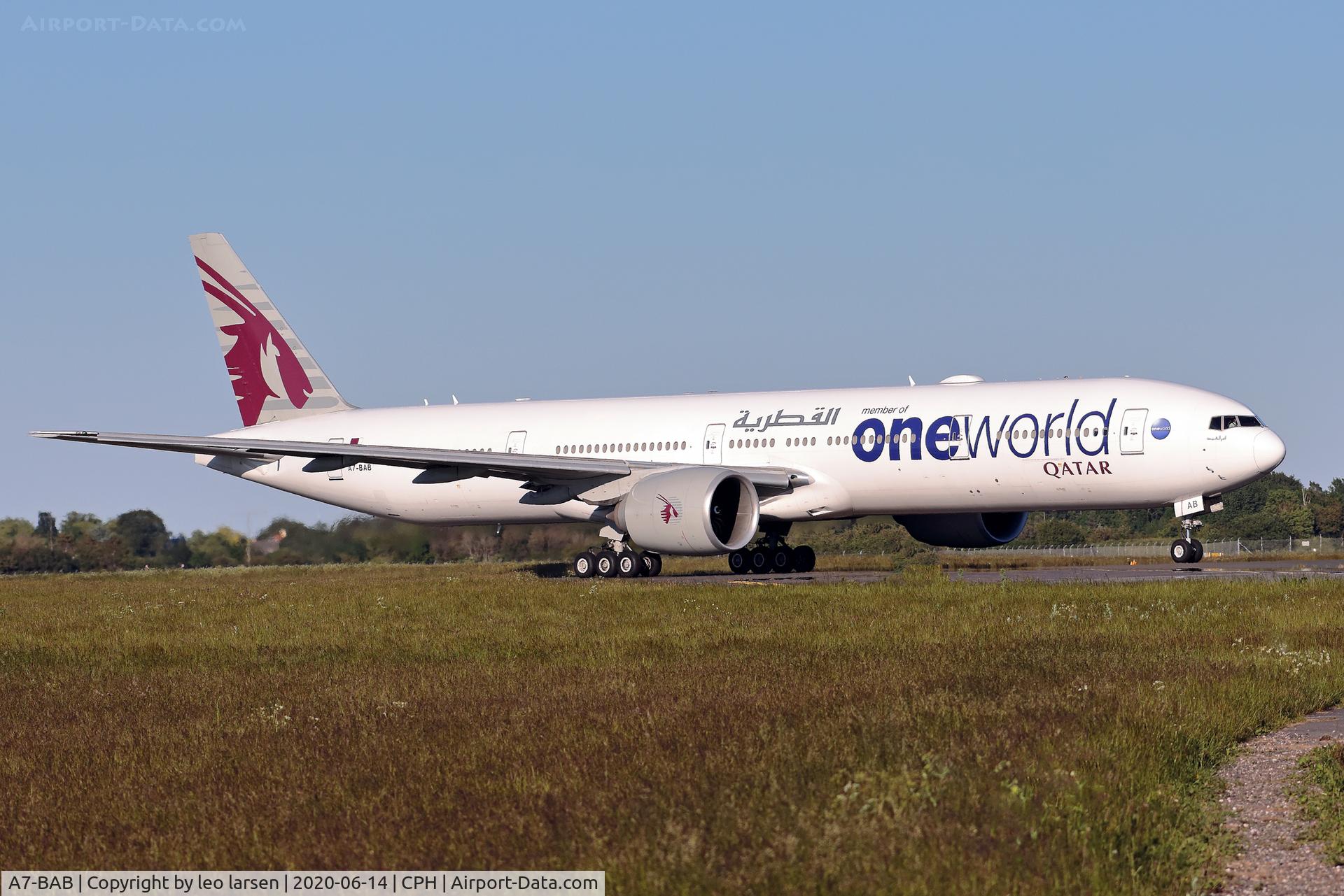 A7-BAB, 2007 Boeing 777-3DZ/ER C/N 36103, Copenhagen 14.6.2020