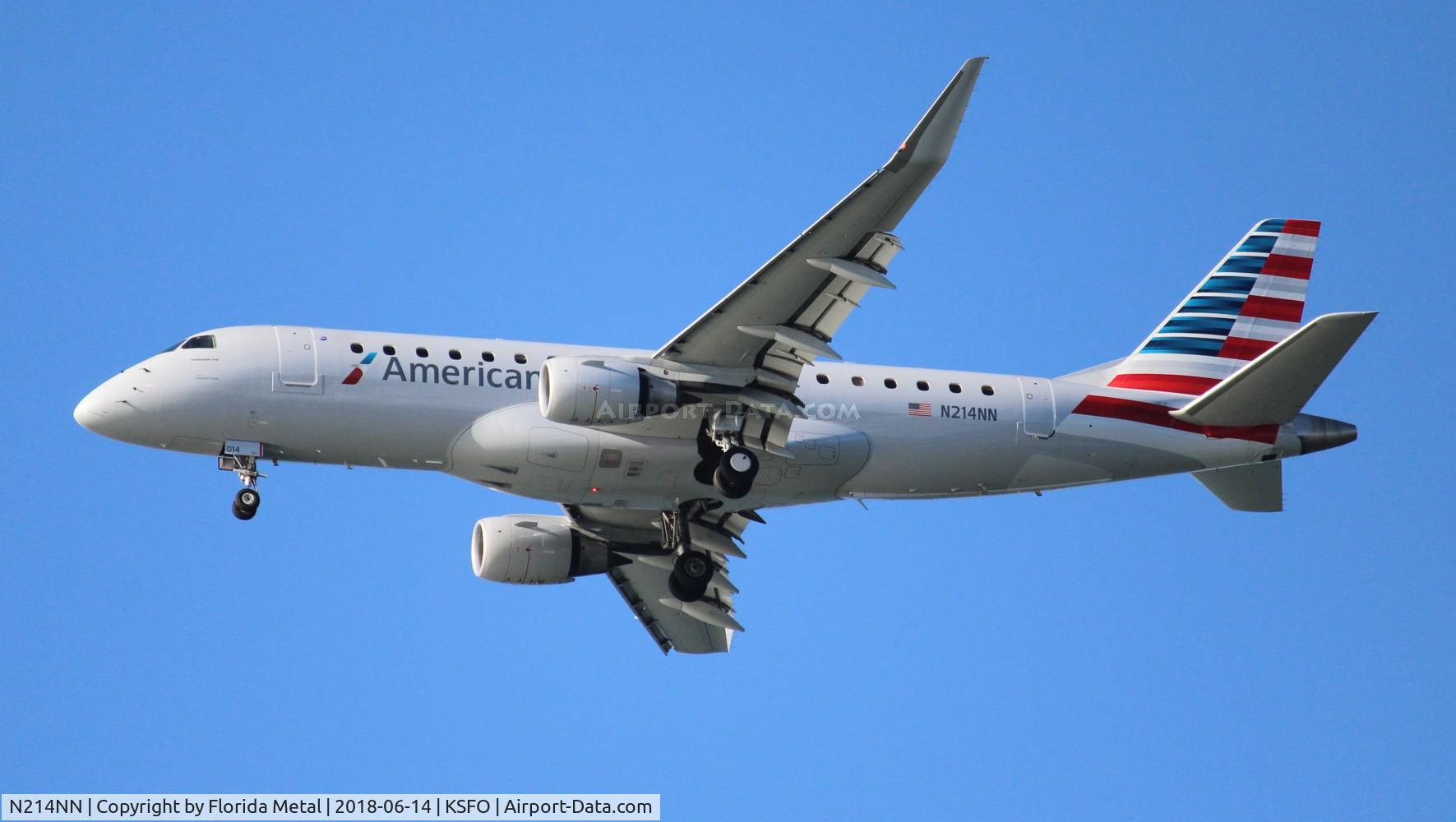 N214NN, 2015 Embraer 175LR (ERJ-170-200LR) C/N 17000508, SFO 2018