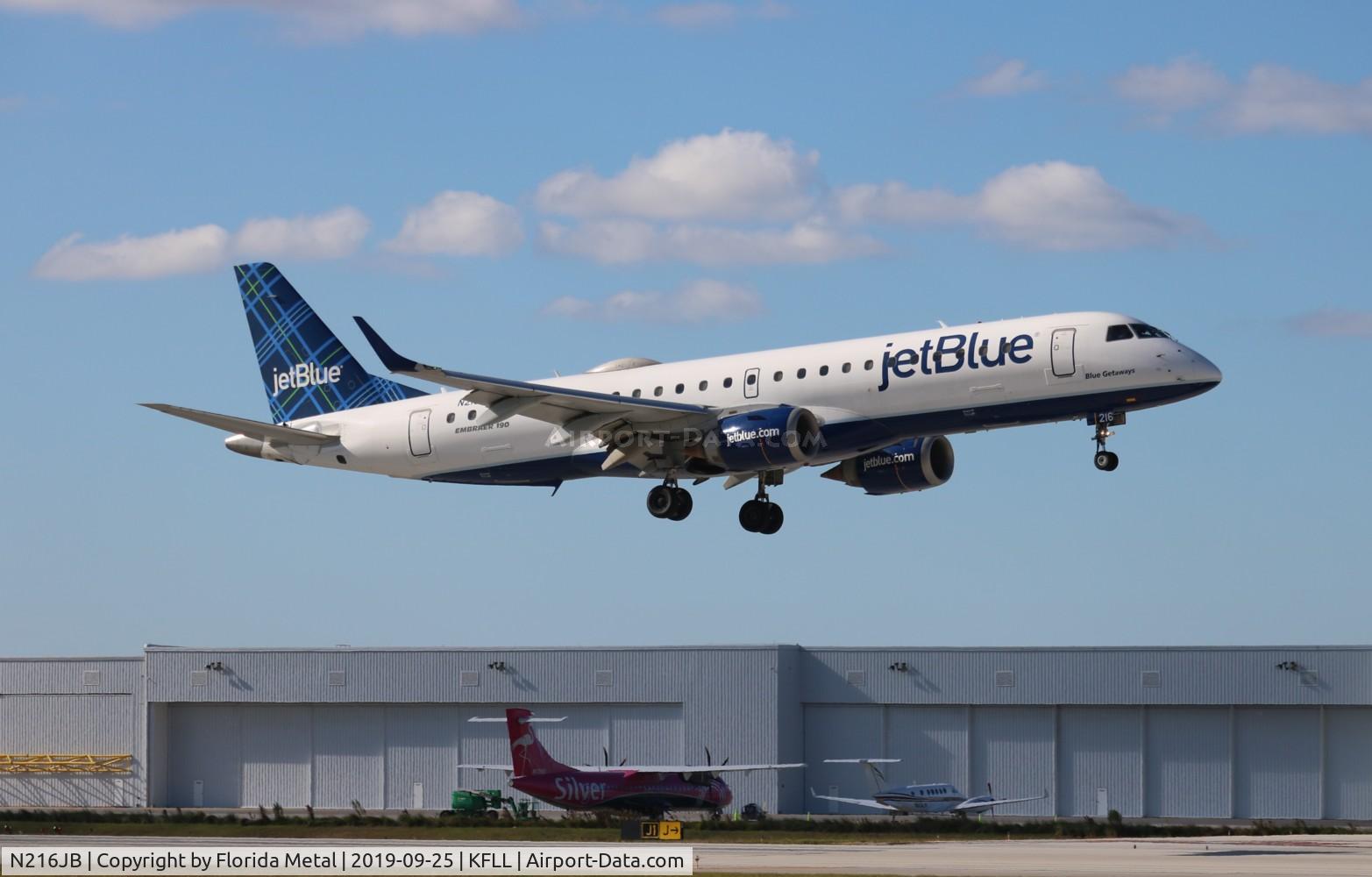 N216JB, 2006 Embraer 190AR (ERJ-190-100IGW) C/N 19000026, FLL 2019