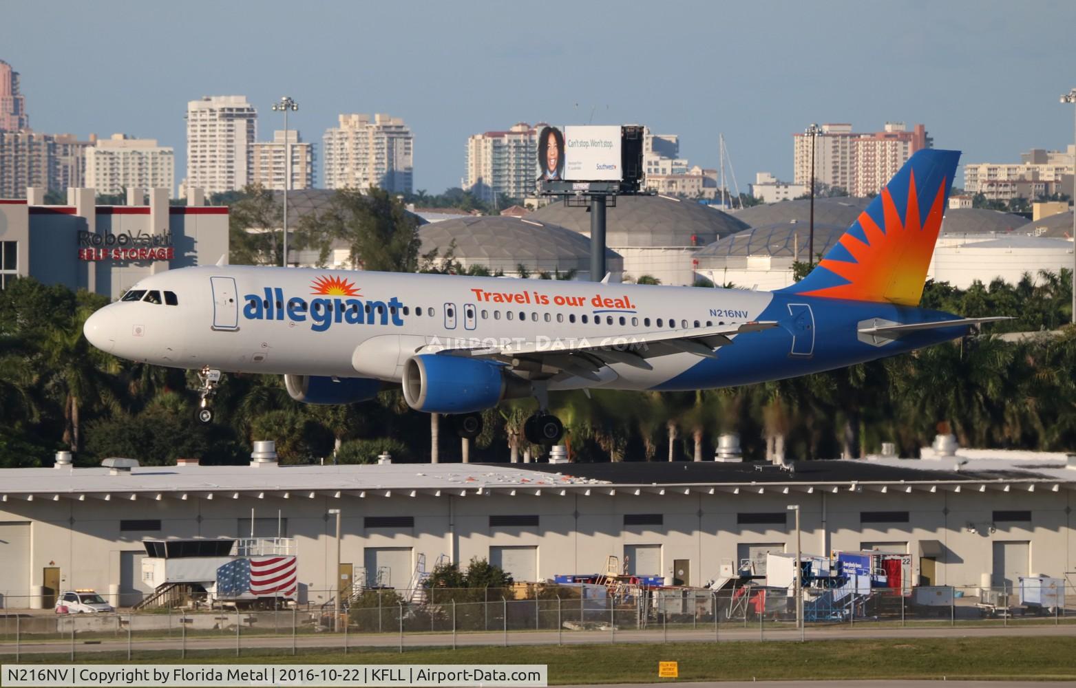 N216NV, 2000 Airbus A320-214 C/N 1318, FLL 2016