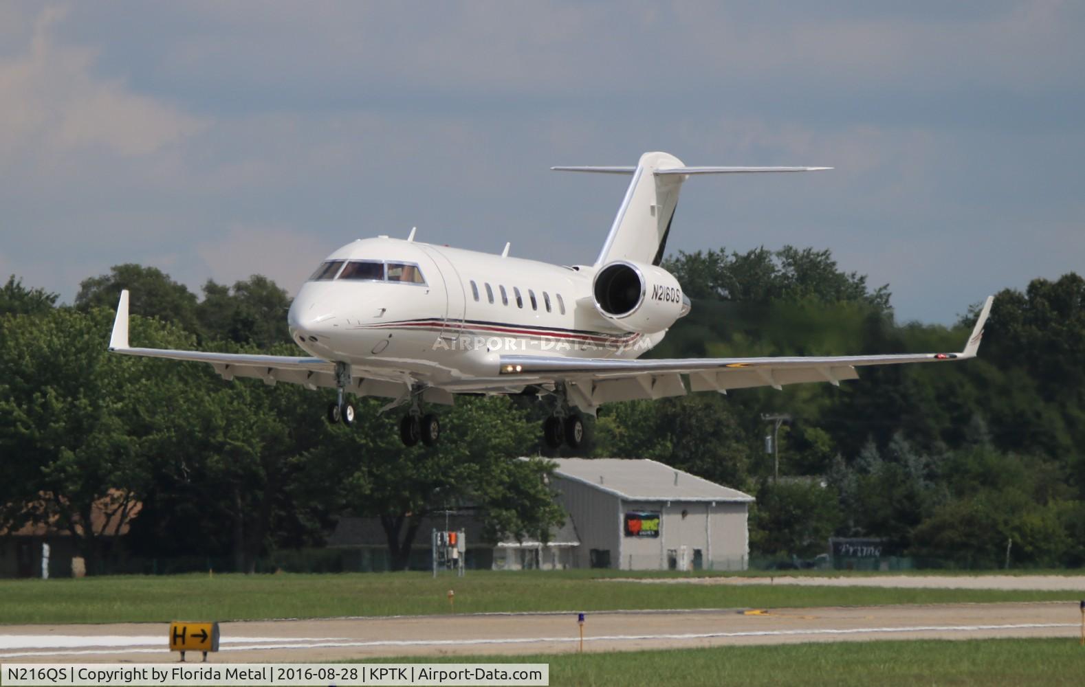 N216QS, 2016 Bombardier Challenger 650 (CL-600-2B16) C/N 6077, PTK 2016