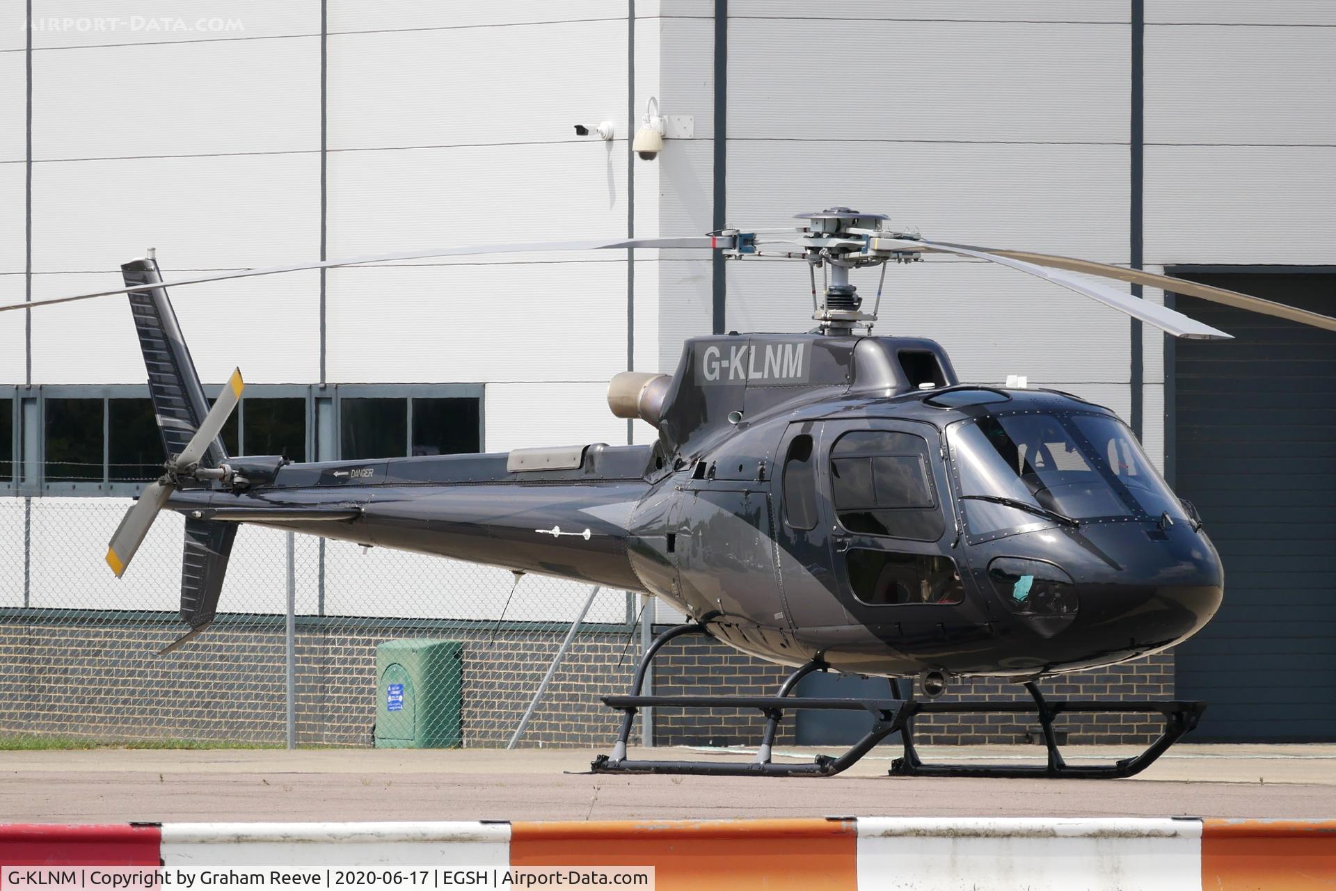 G-KLNM, 2014 Eurocopter AS-350B-3 Ecureuil Ecureuil C/N 7827, Parked at Norwich.