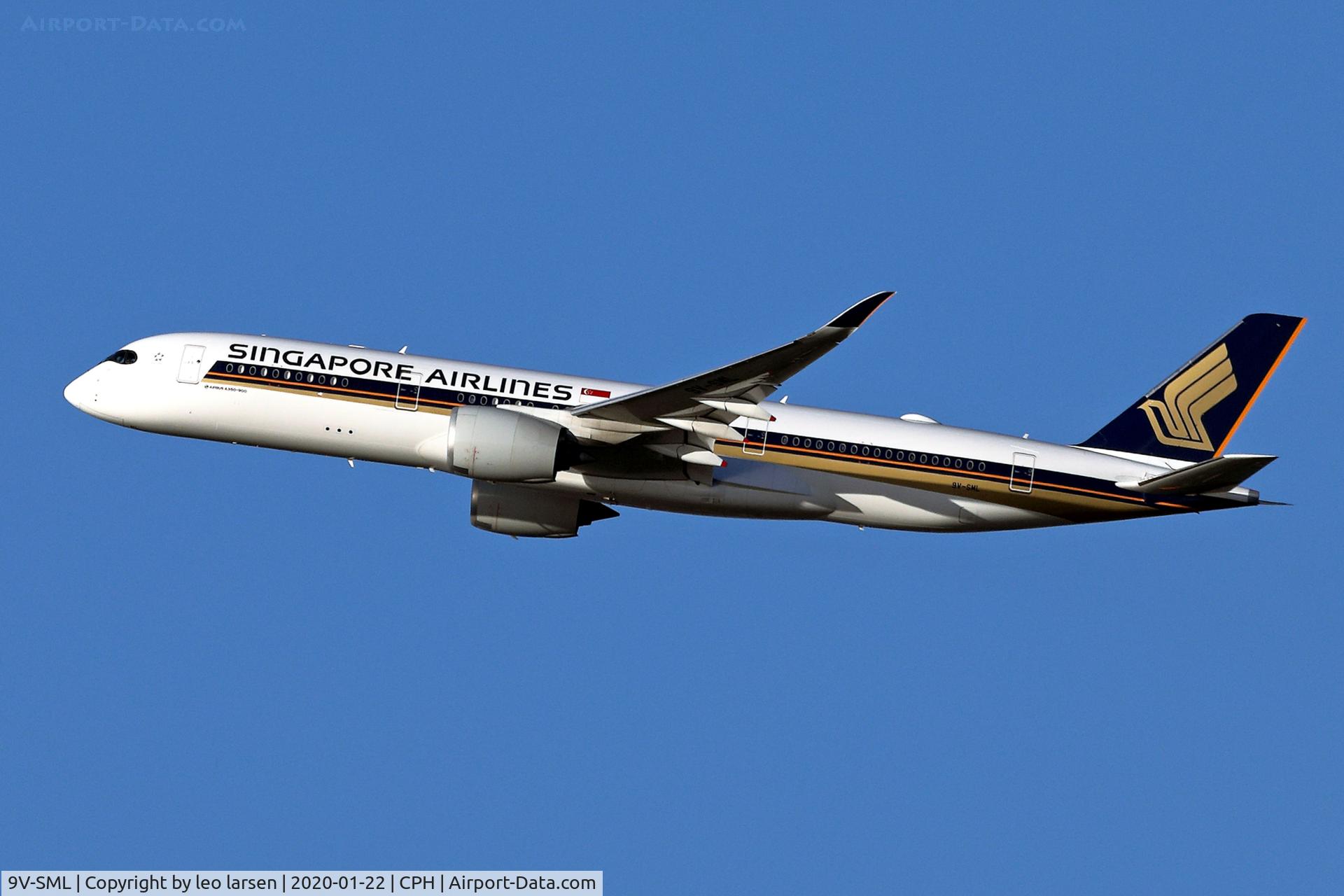 9V-SML, 2017 Airbus A350-941 C/N 096, Copenhagen 22.1.2020