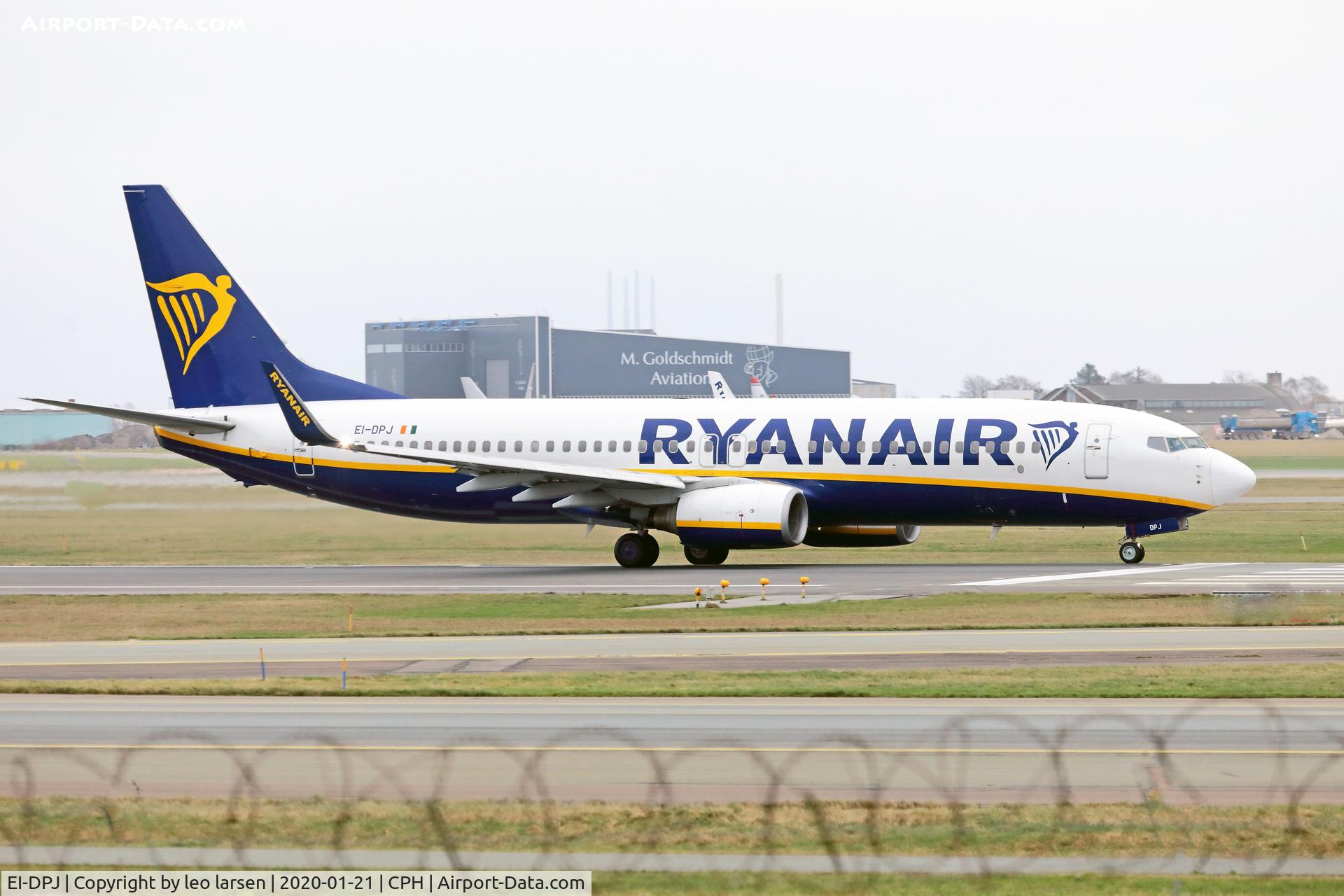 EI-DPJ, 2007 Boeing 737-8AS C/N 33609, Copenhagen 21.1.2020