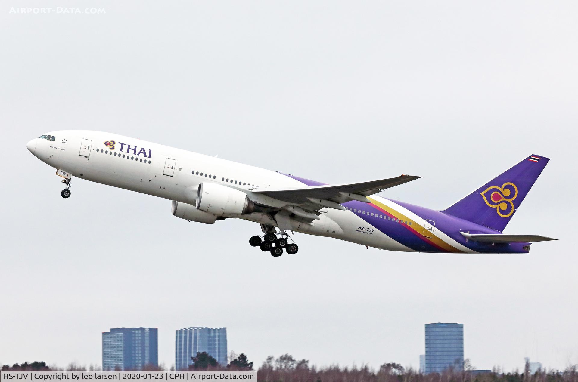 HS-TJV, 2007 Boeing 777-2D7/ER C/N 34590/665, Copenhagen 23.1.2020