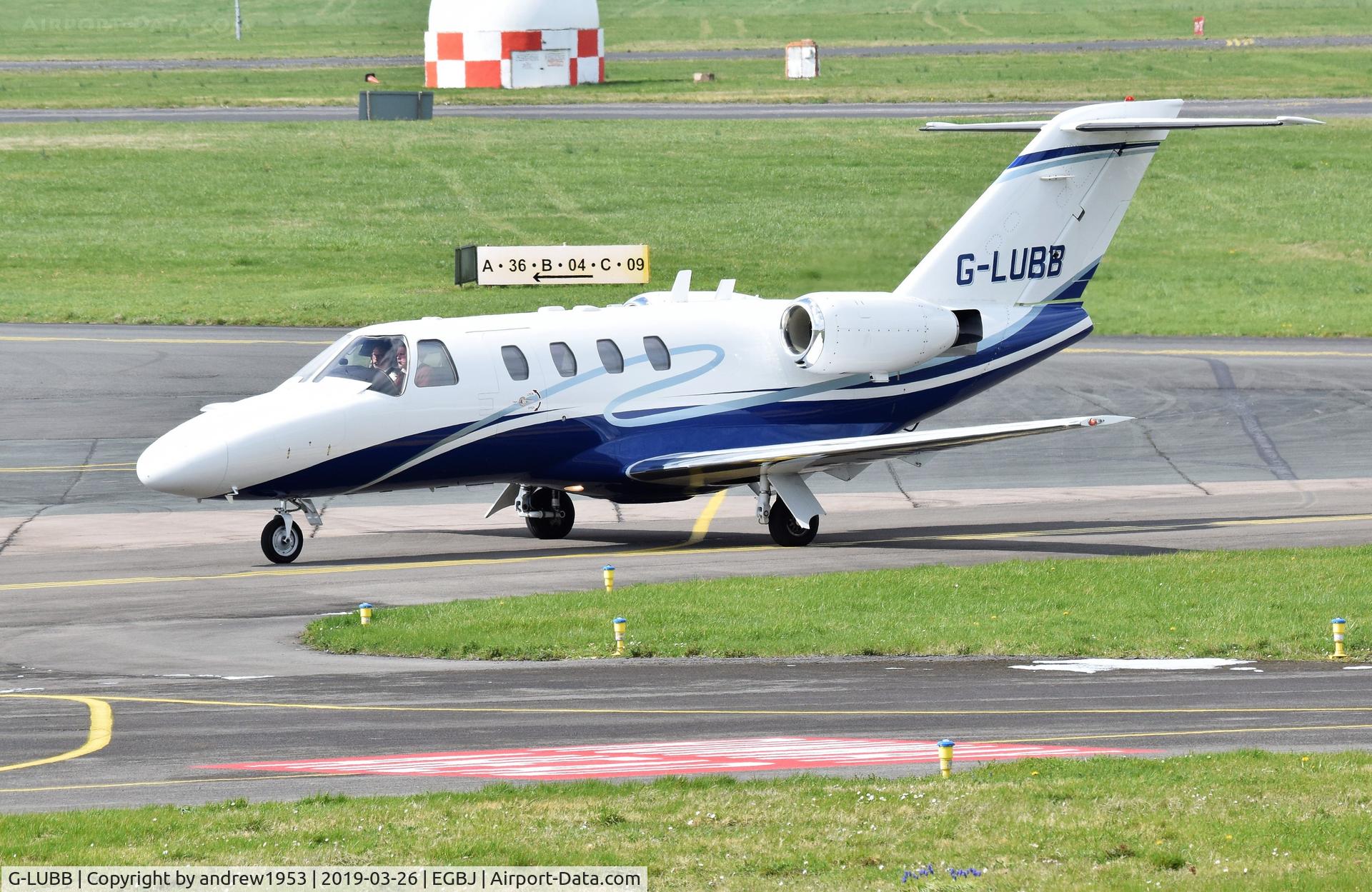 G-LUBB, 1998 Cessna 525 CitationJet C/N 525-0271, G-LUBB at Gloucestershire Airport.
