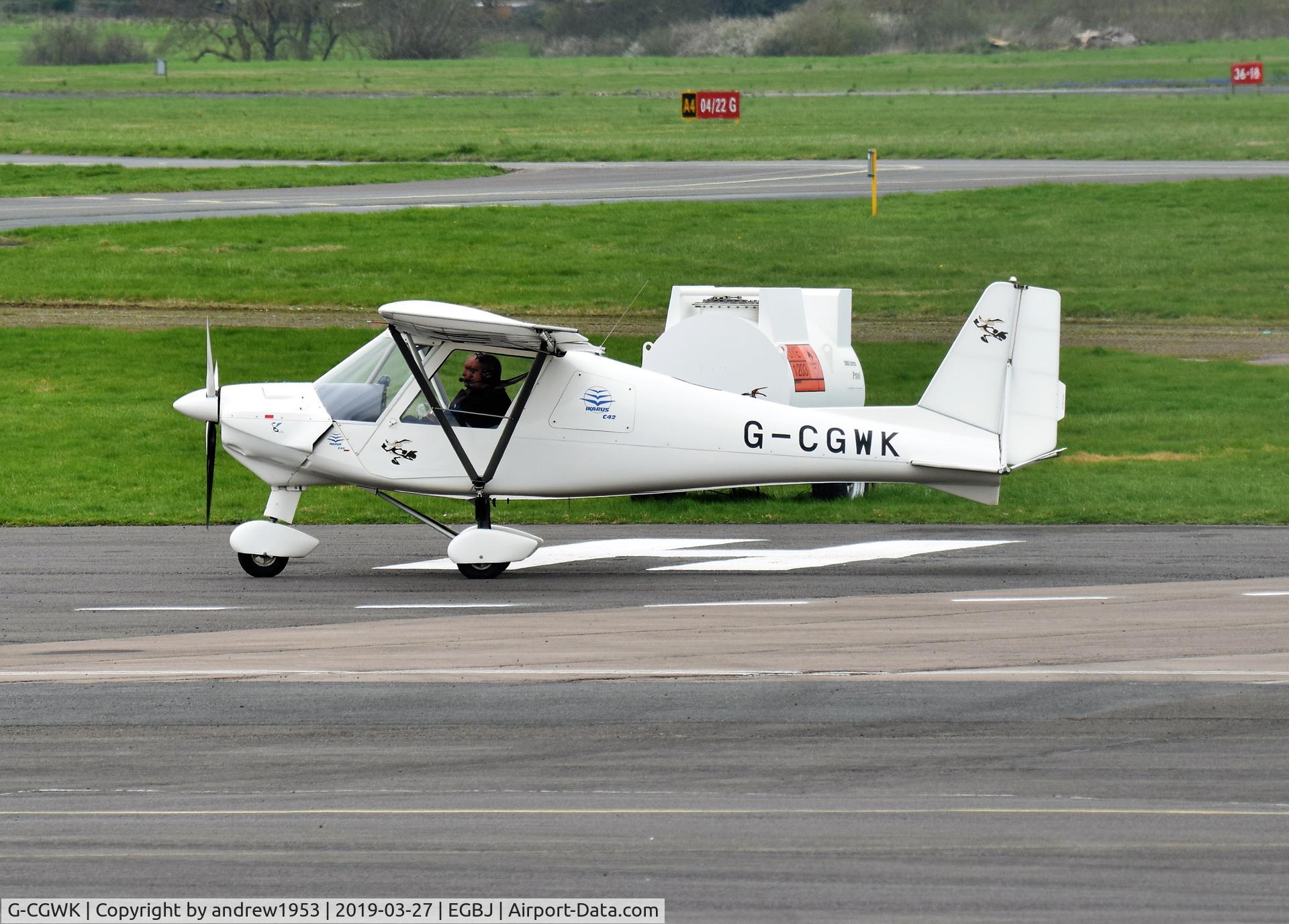 G-CGWK, 2011 Comco Ikarus C42 FB80 C/N 1103-7133, G-CGWK at Gloucestershire Airport.