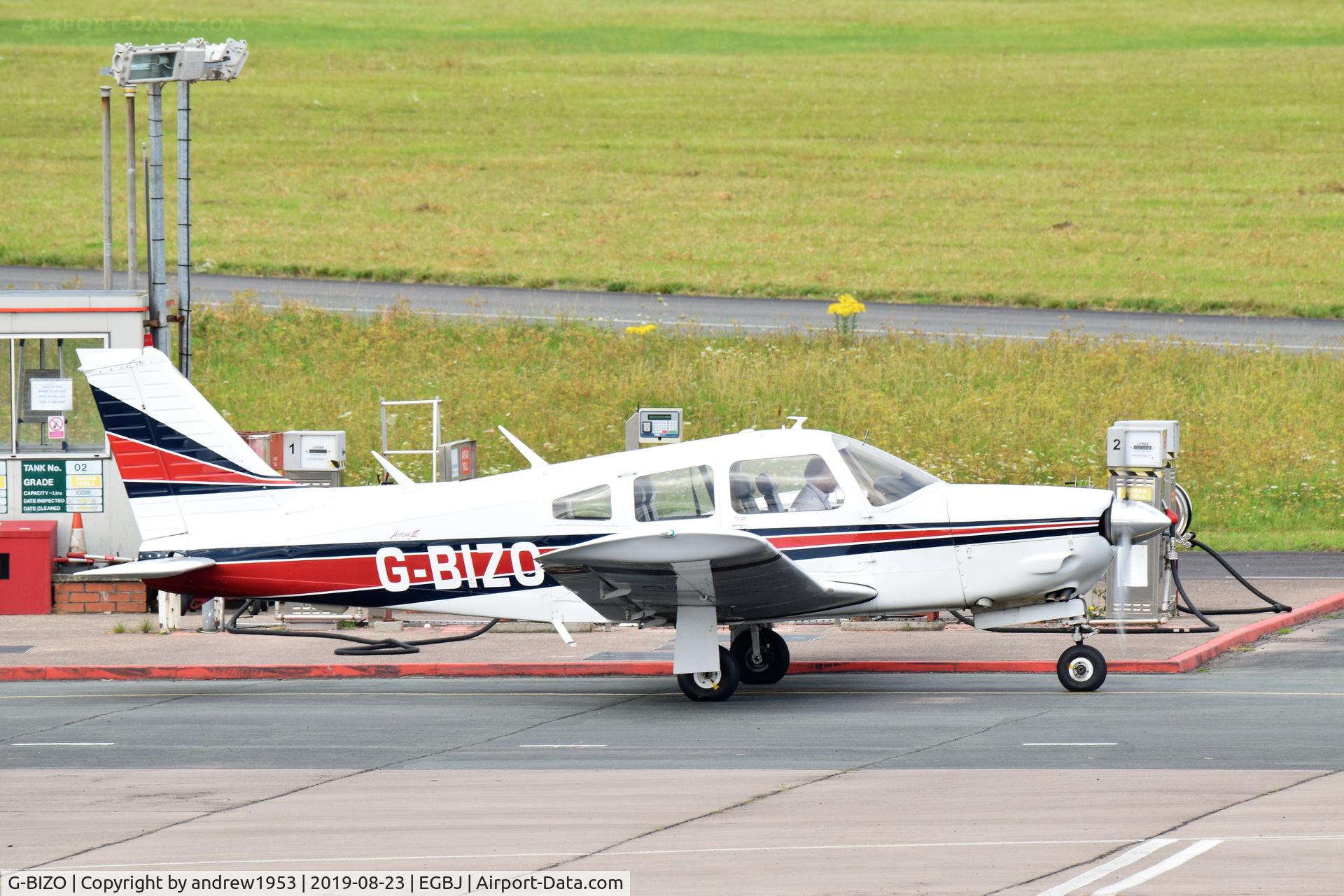 G-BIZO, 1975 Piper PA-28R-200-2 Cherokee Arrow II C/N 28R-7535339, G-BIZO at Gloucestershire Airport.