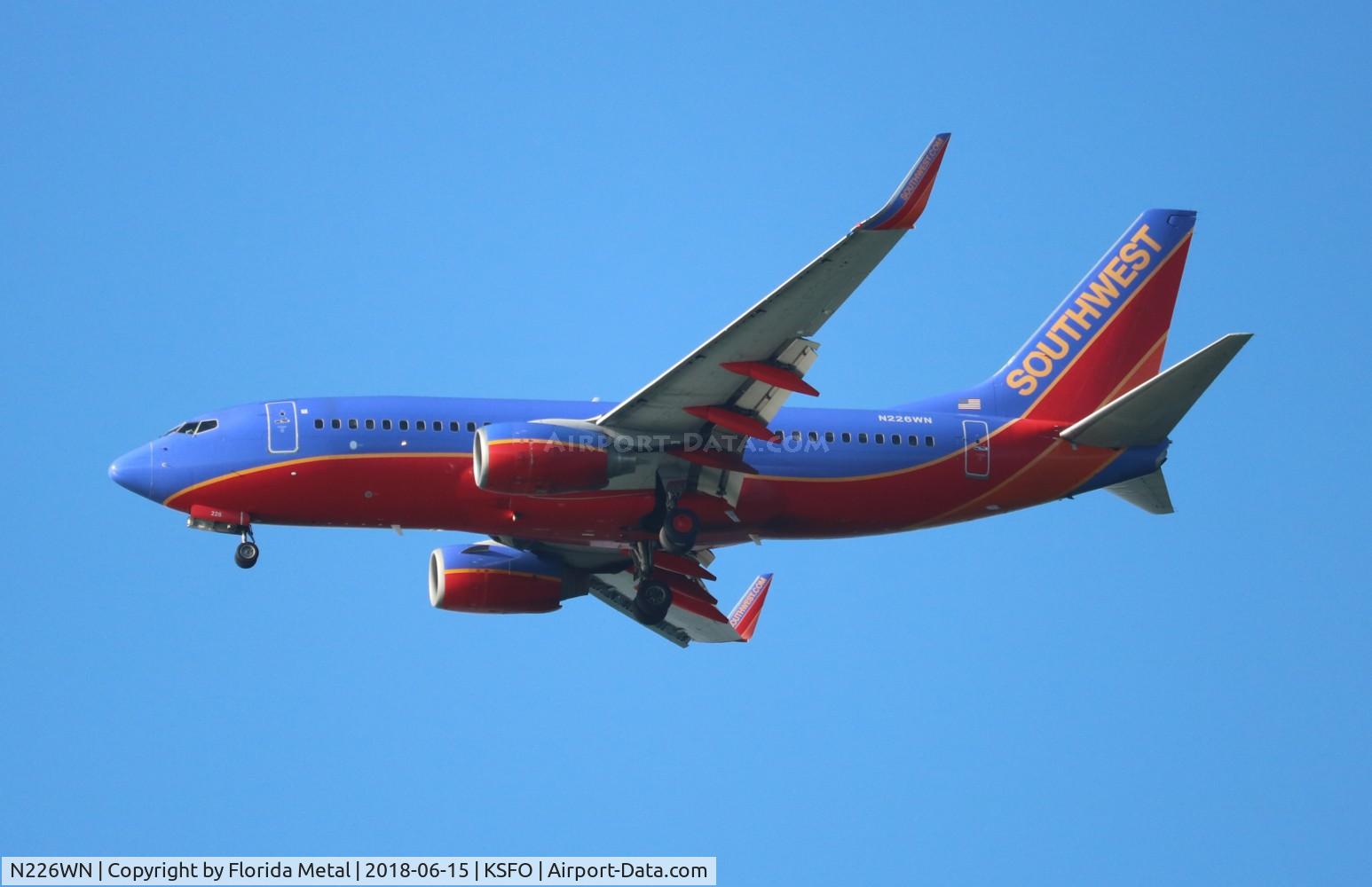 N226WN, 2005 Boeing 737-7H4 C/N 32494, SFO 2018