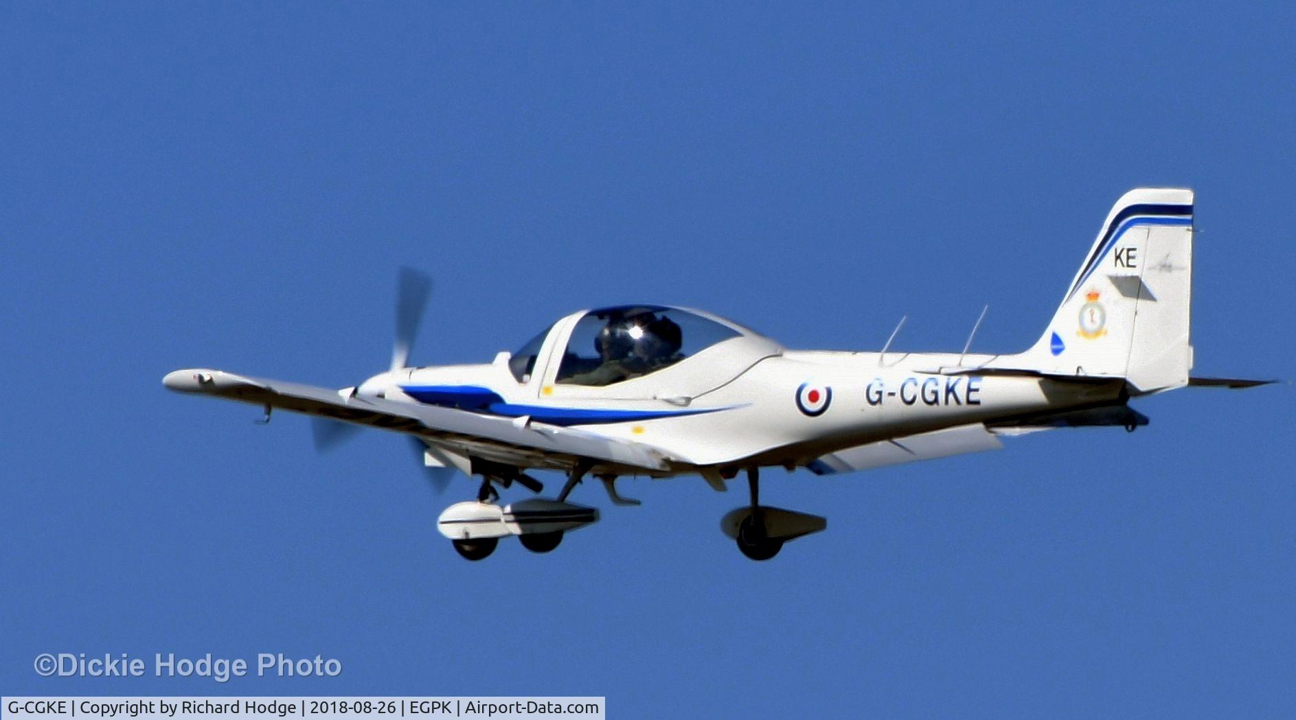 G-CGKE, 2009 Grob G-115E Tutor T1 C/N 82305/E, Seen training at Prestwick