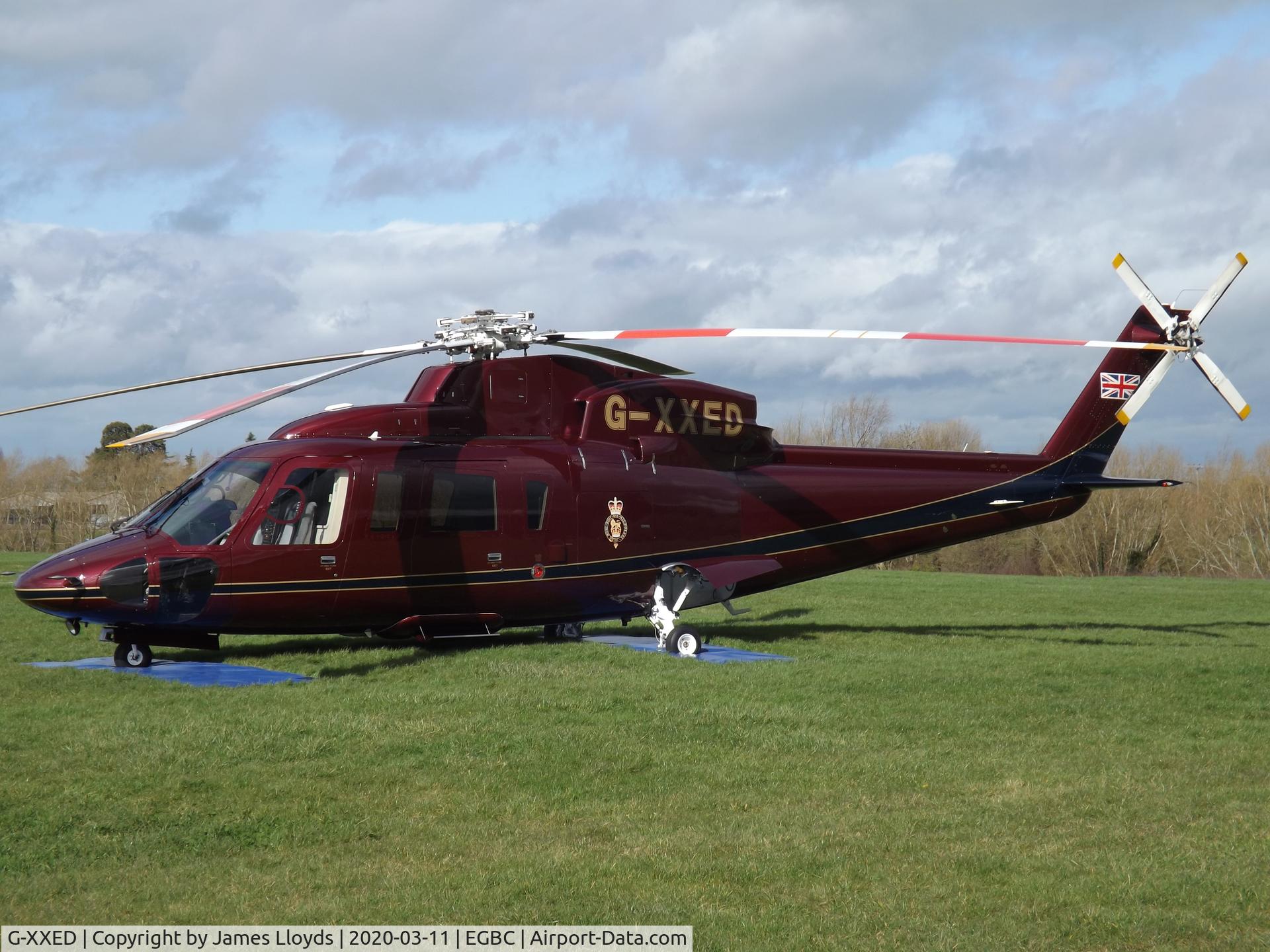 G-XXED, 2007 Sikorsky S-76C C/N 760699, G-XXED Parked at Cheltenham Helipad for the Gold Cup 2020