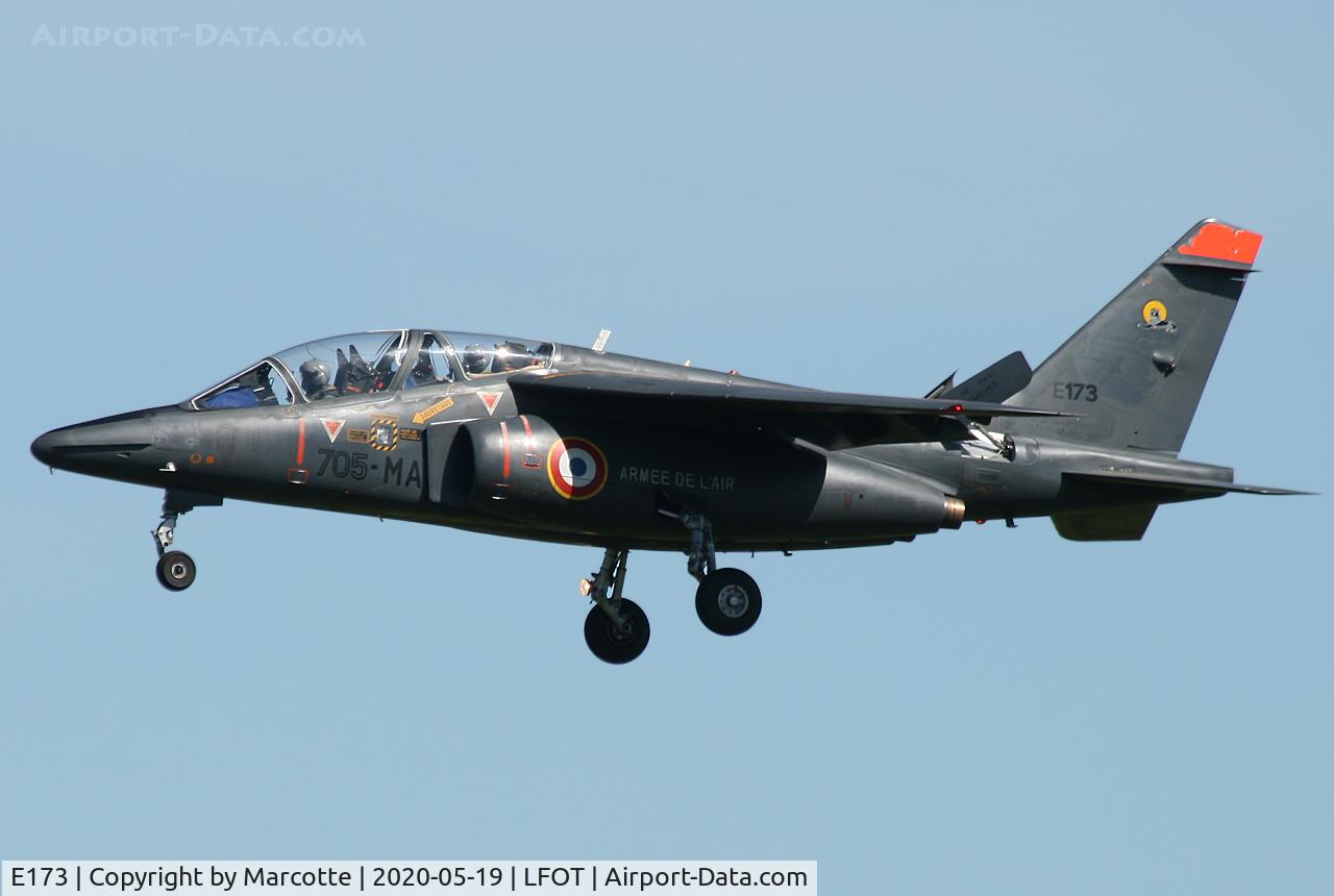 E173, Dassault-Dornier Alpha Jet E C/N E173, One of the last Alphajet remaining at Tours AFB.