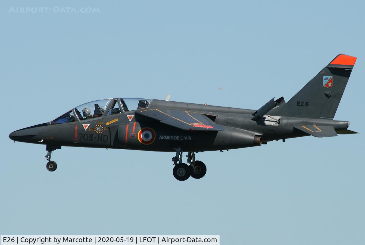 E26, Dassault-Dornier Alpha Jet E C/N E26, One of the last Alphajet remaining at Tours AFB.