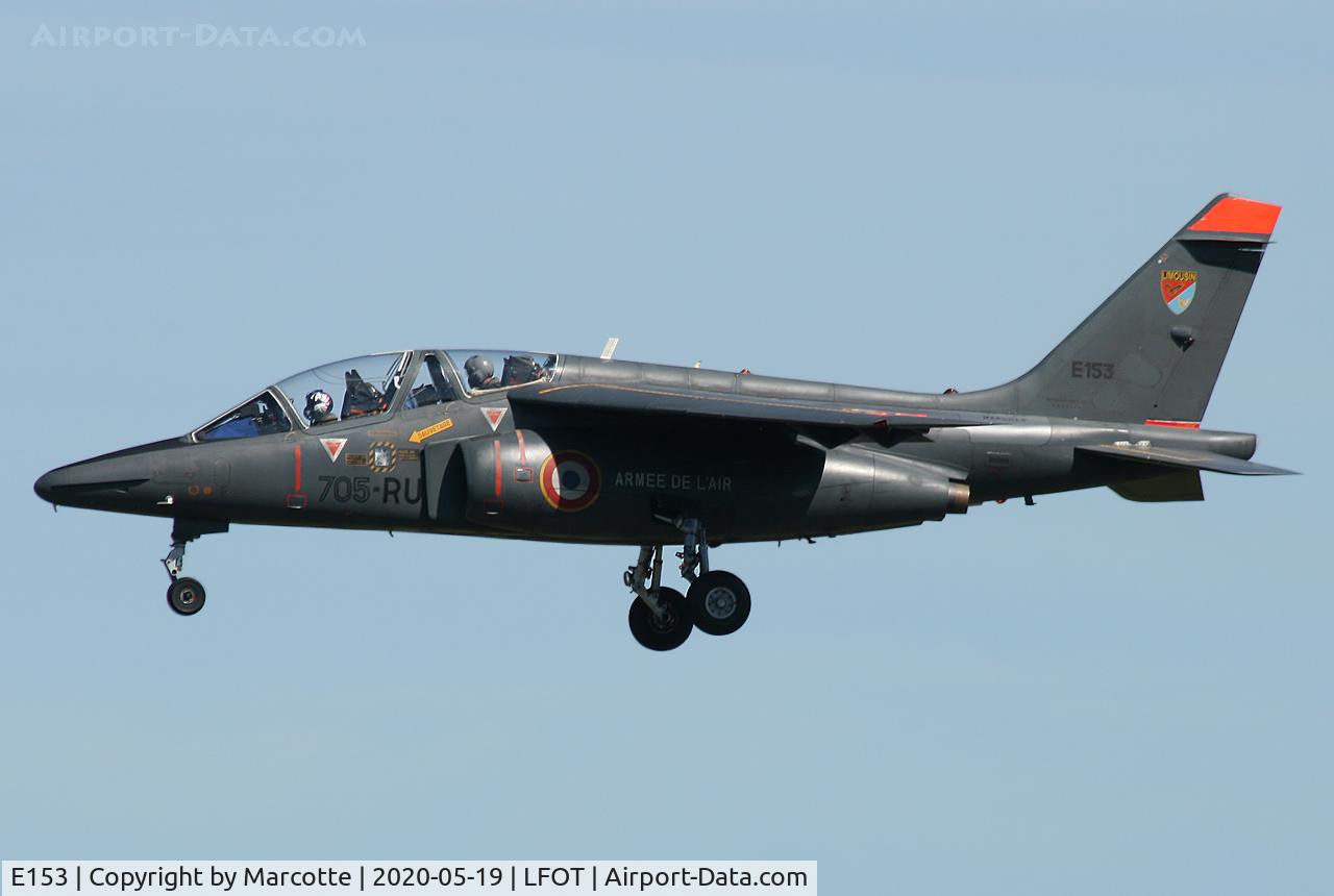 E153, Dassault-Dornier Alpha Jet E C/N E153, One of the last Alphajet remaining at Tours AFB.