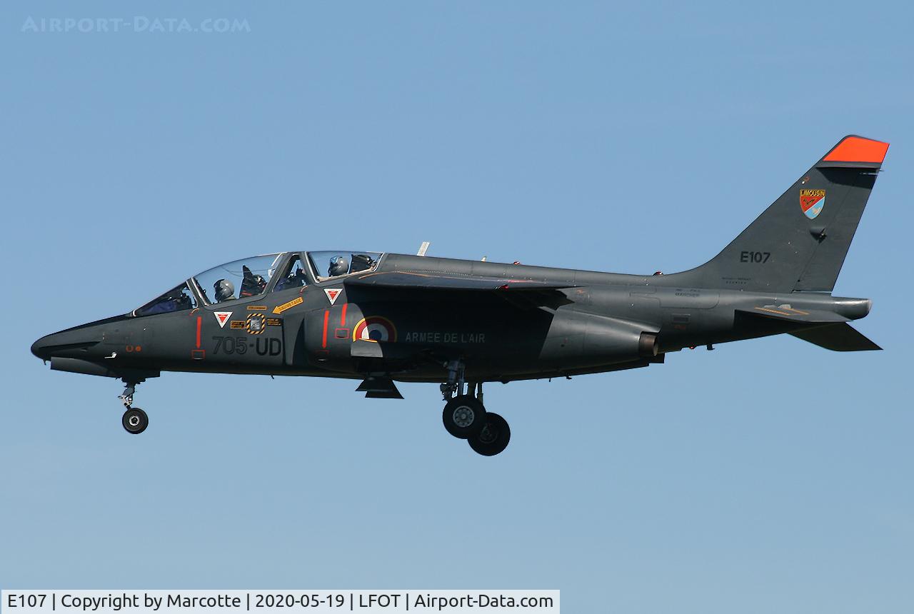 E107, Dassault-Dornier Alpha Jet E C/N E107, One of the last Alphajet remaining at Tours AFB.