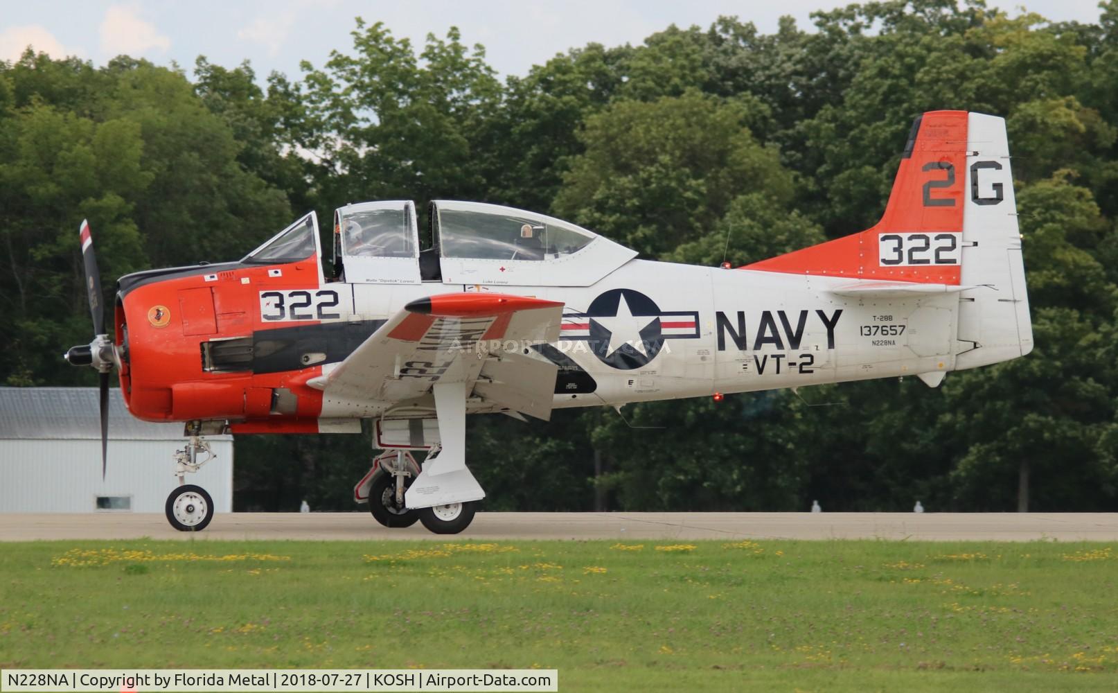 N228NA, North American T-28B Trojan C/N 200-20 (137657), OSH 2018