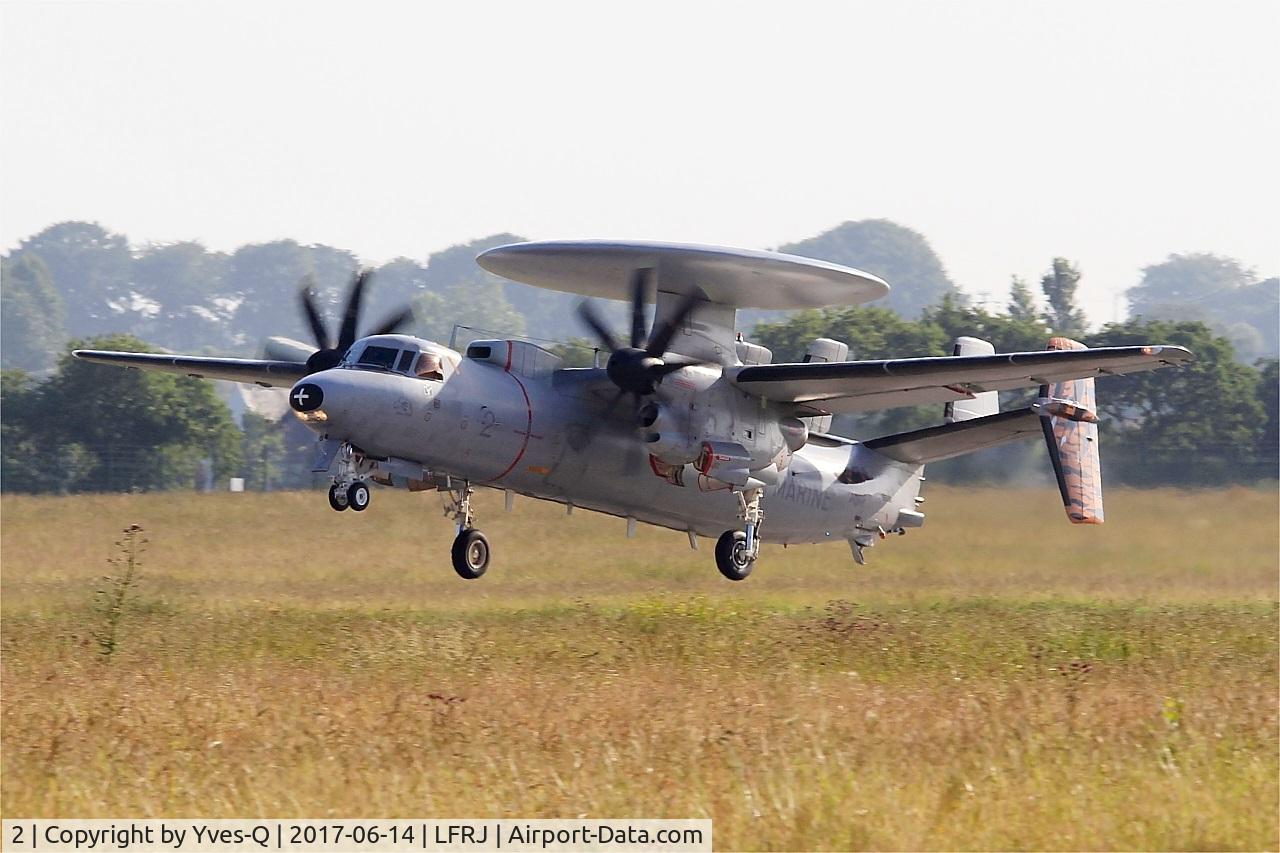 2, Grumman E-2C Hawkeye 2000 (G-123) C/N FR-2, Grumman E-2C Hawkeye, Take off rwy 26, Landivisiau Naval Air Base (LFRJ) Tiger Meet 2017