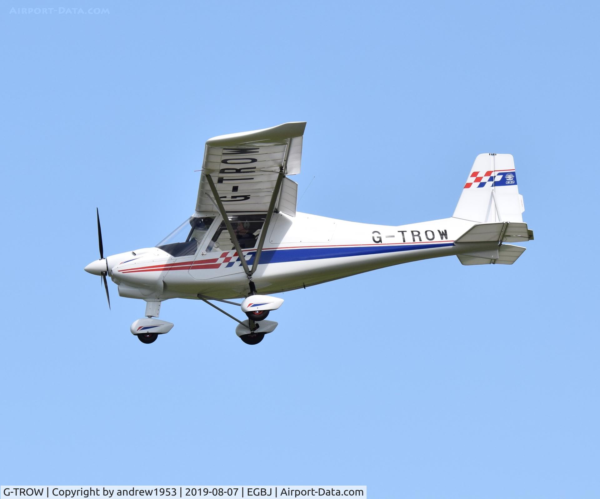 G-TROW, 2019 Ikarus C42 FB80 Bravo C/N 1811-7553, G-TROW landing at Gloucestershire Airport.