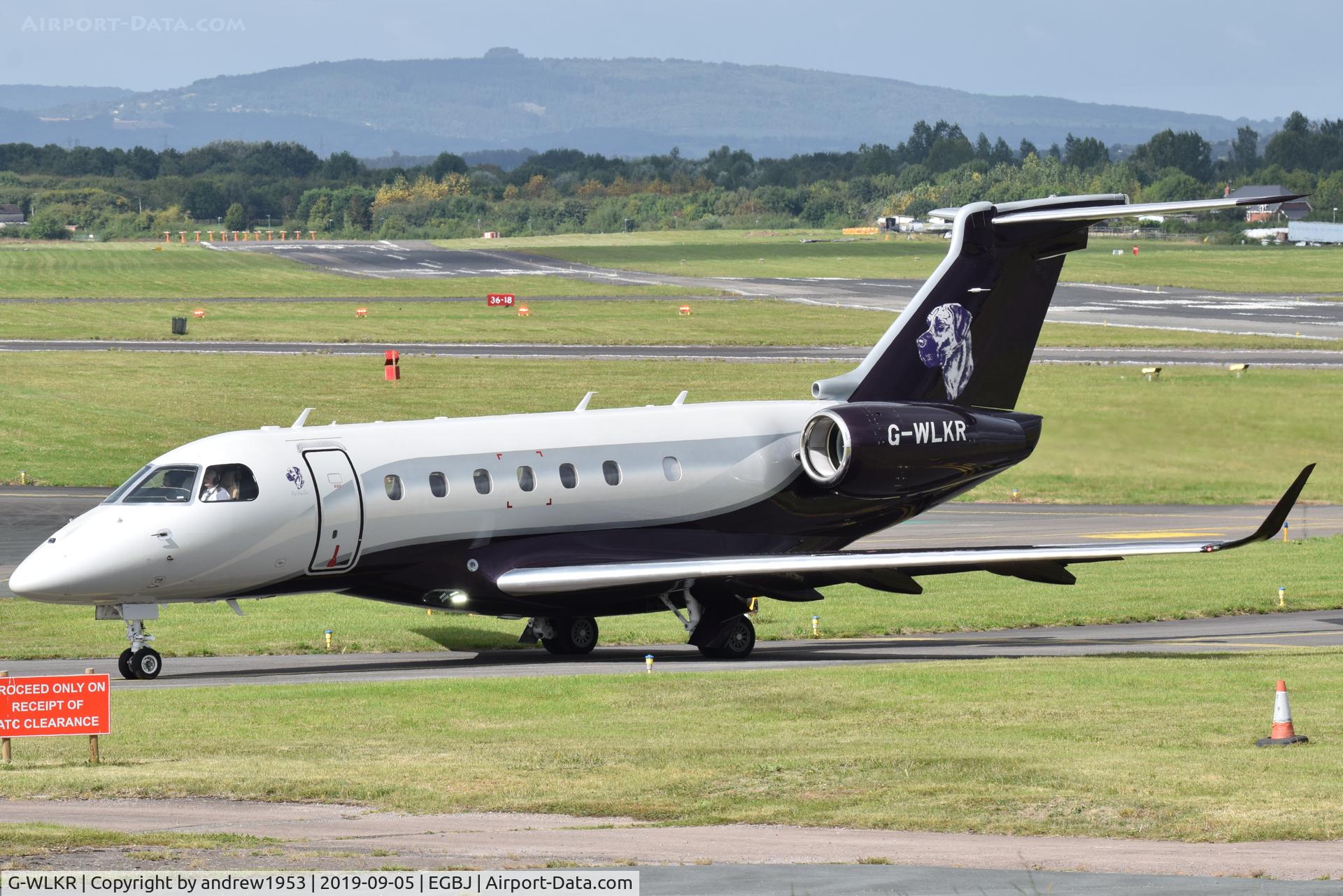 G-WLKR, 2018 Embraer EMB-550 Legacy 500 C/N 55000091, G-WLKR at Gloucestershire Airport.