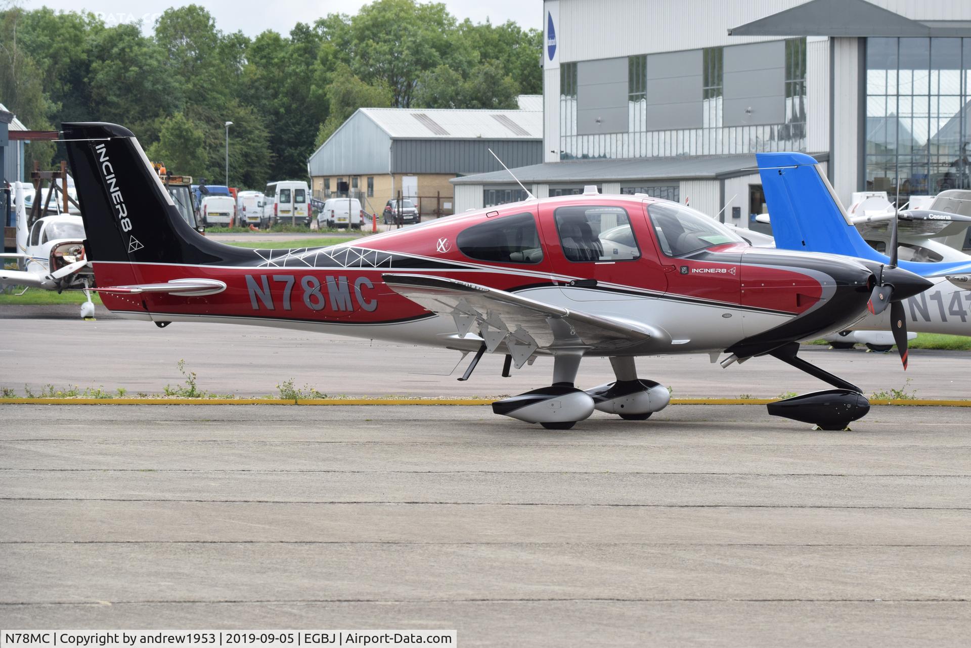 N78MC, 2019 Cirrus SR-22 C/N 4754, N78MC at Gloucestershire Airport.