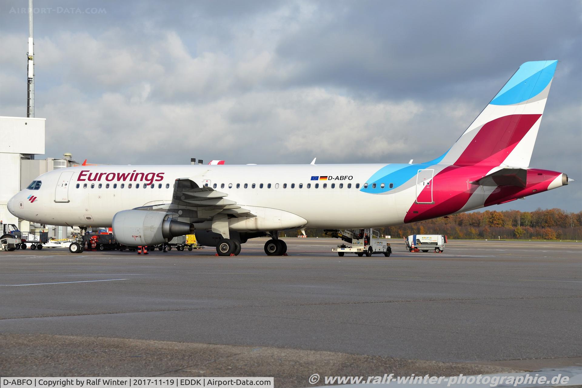 D-ABFO, 2010 Airbus A320-214 C/N 4564, Airbus A320-214 - EW EWG Eurowings - 4565 - D-ABFO - 19.11.2017 - CGN