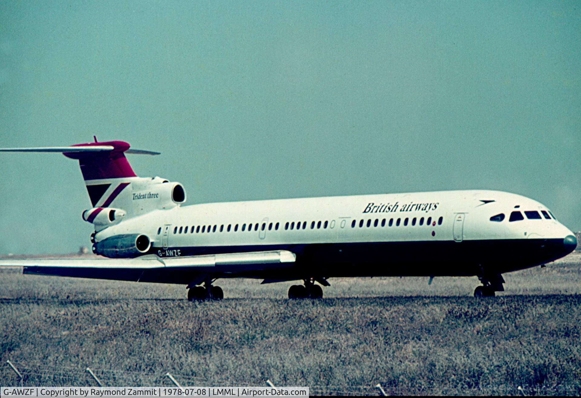 G-AWZF, 1971 Hawker Siddeley HS-121 Trident 3B-101 C/N 2307, Hawker Siddeley HS121 Trident 3B G-AWZF British Airways