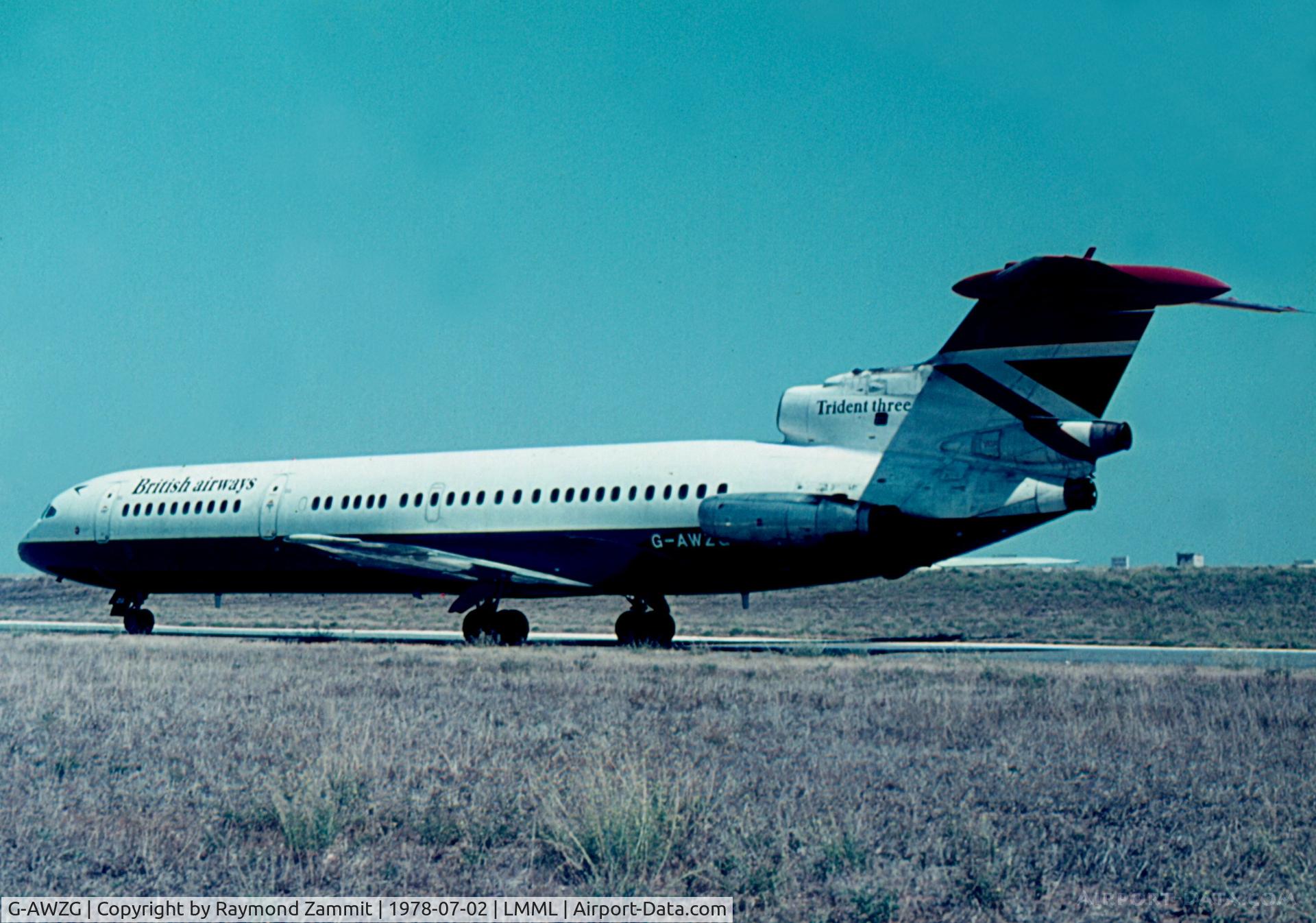 G-AWZG, 1971 Hawker Siddeley HS-121 Trident 3B-101 C/N 2308, Hawker Siddeley HS121 Trident3B G-AWZG British Airways