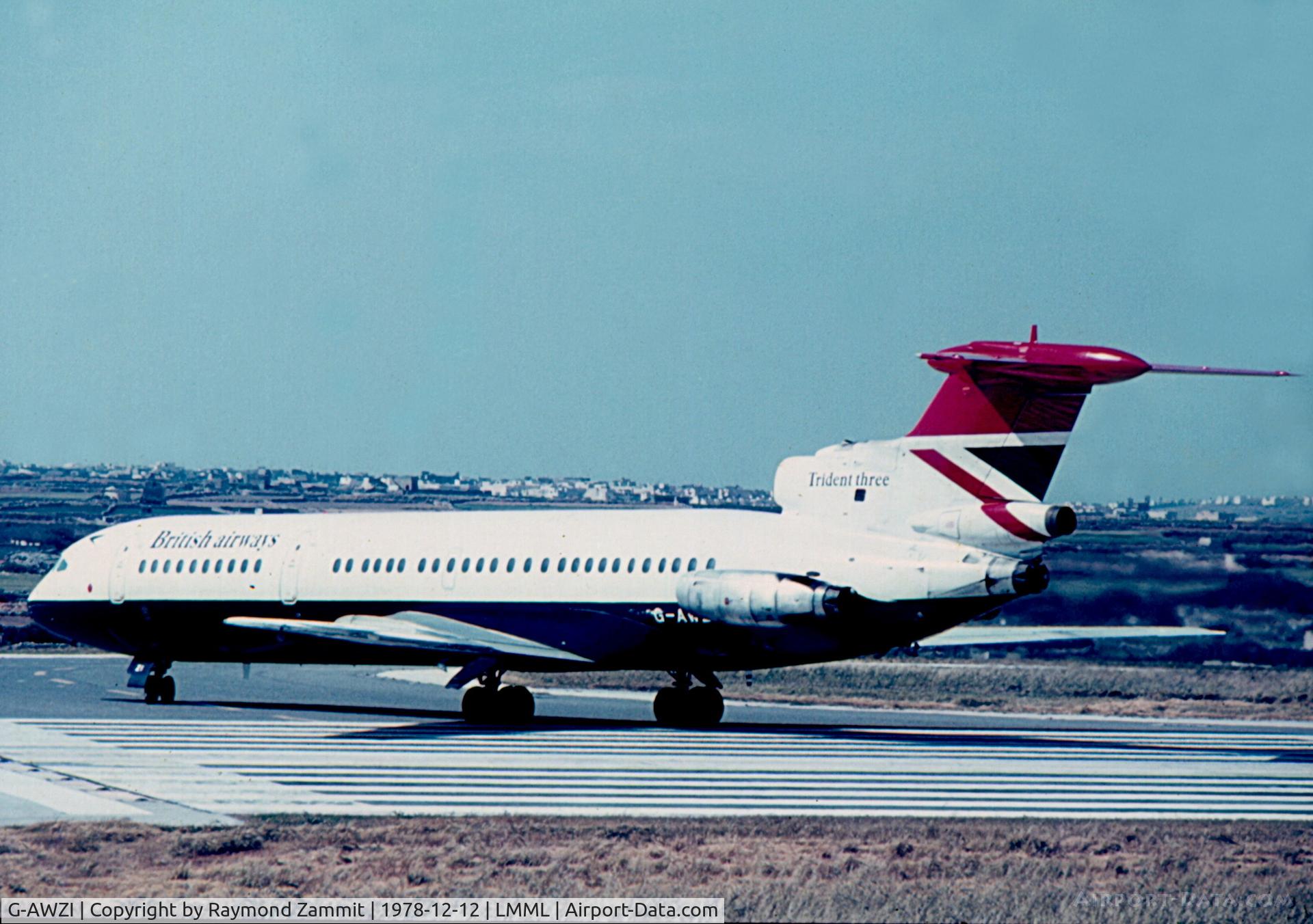 G-AWZI, 1971 Hawker Siddeley HS-121 Trident 3B-101 C/N 2310, Hawker Siddeley HS121 Trident 3B G-AWZI British Airways