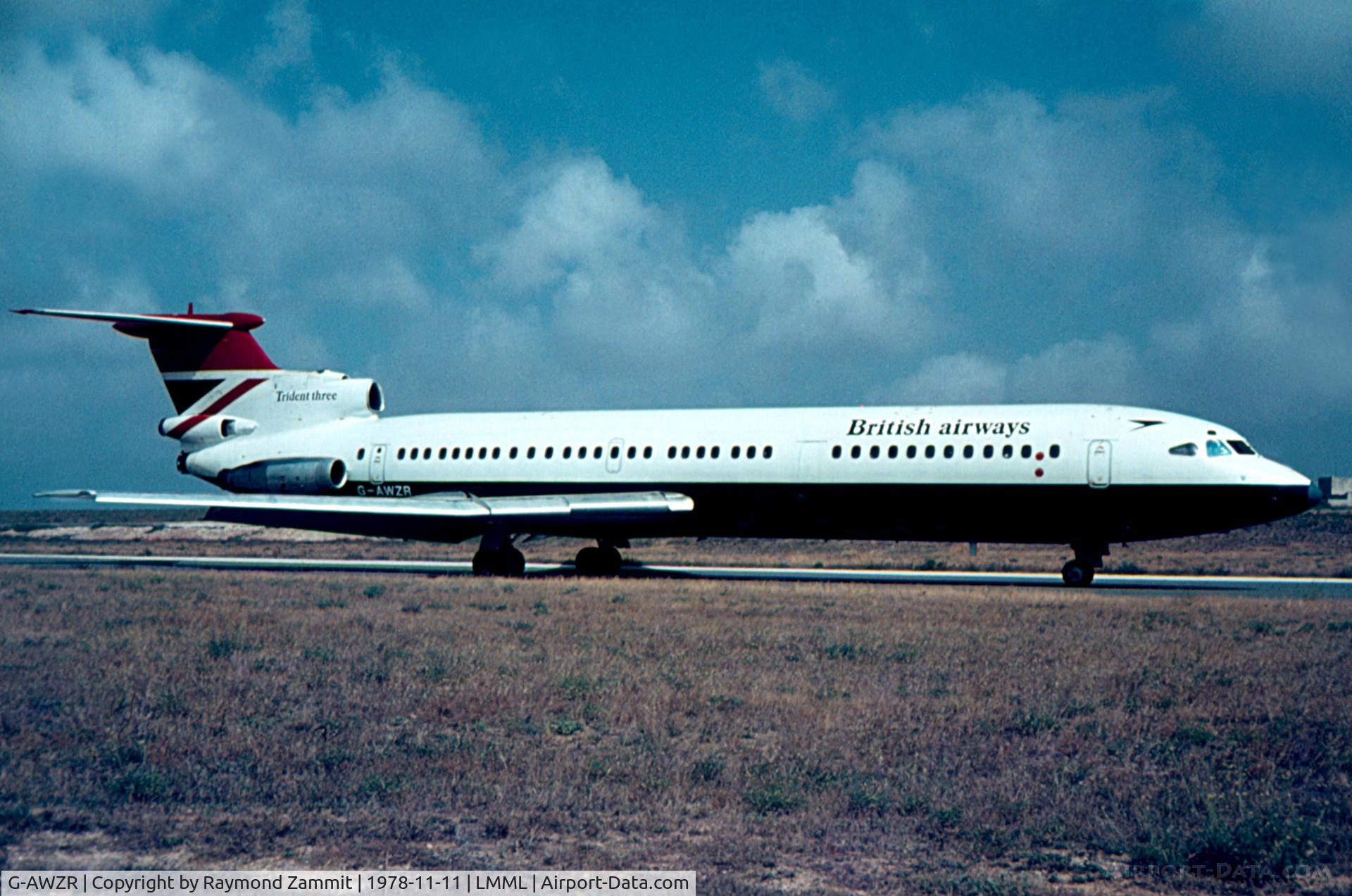 G-AWZR, 1971 Hawker Siddeley HS-121 Trident 3B-101 C/N 2318, Hawker Siddeley HS121 Trident 3B G-AWZR British Airways
