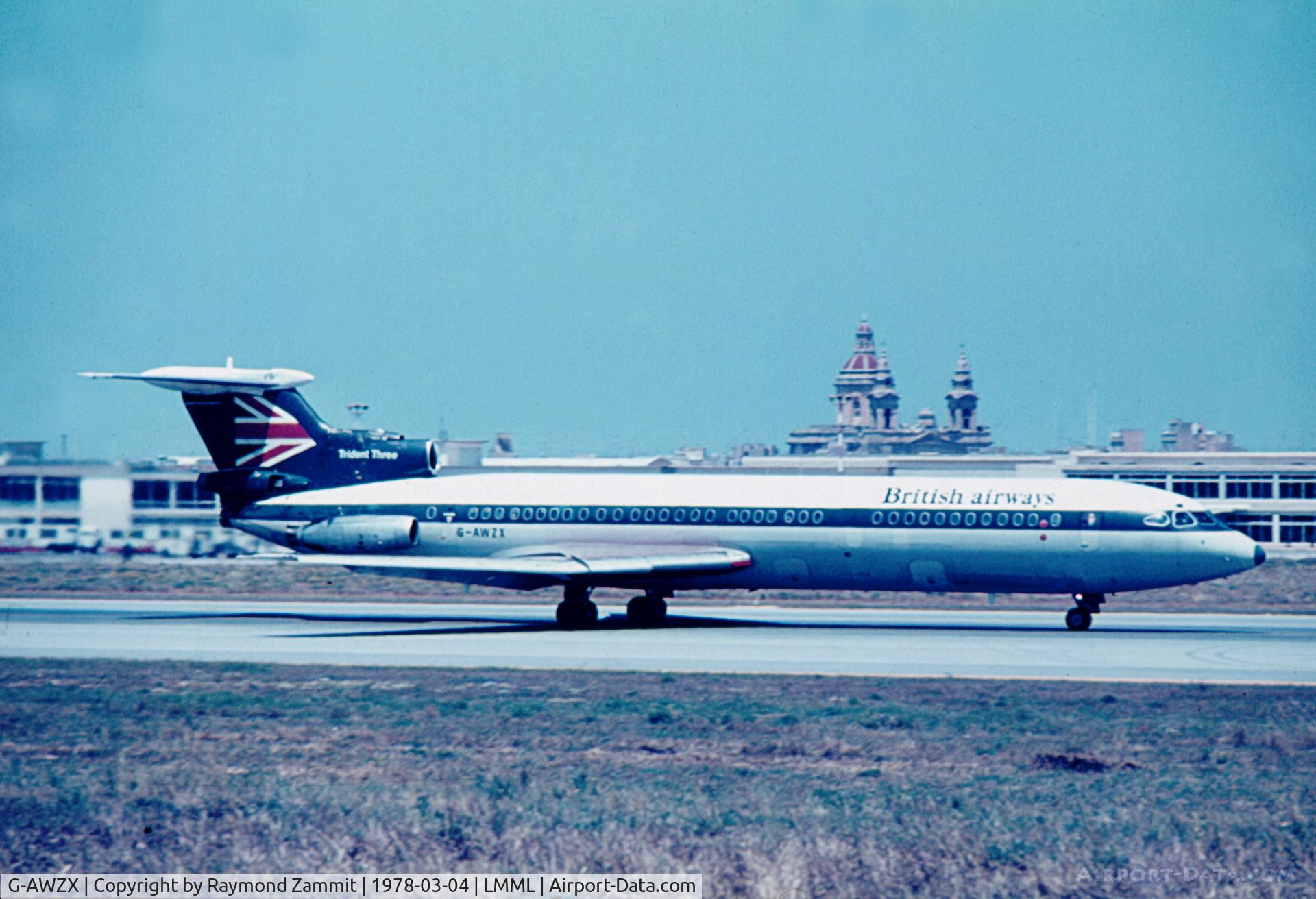 G-AWZX, 1971 Hawker Siddeley HS-121 Trident 3B-101 C/N 2324, Hawker Siddeley HS121 Trident 3B G-AWZX British Airways