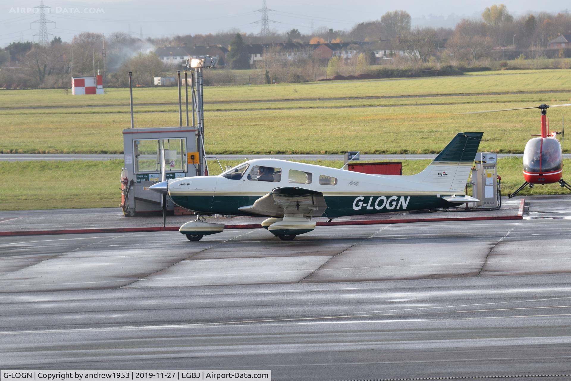 G-LOGN, 1999 Piper PA-28-181 Cherokee Archer III C/N 2843279, G-LOGN at Gloucestershire Airport.