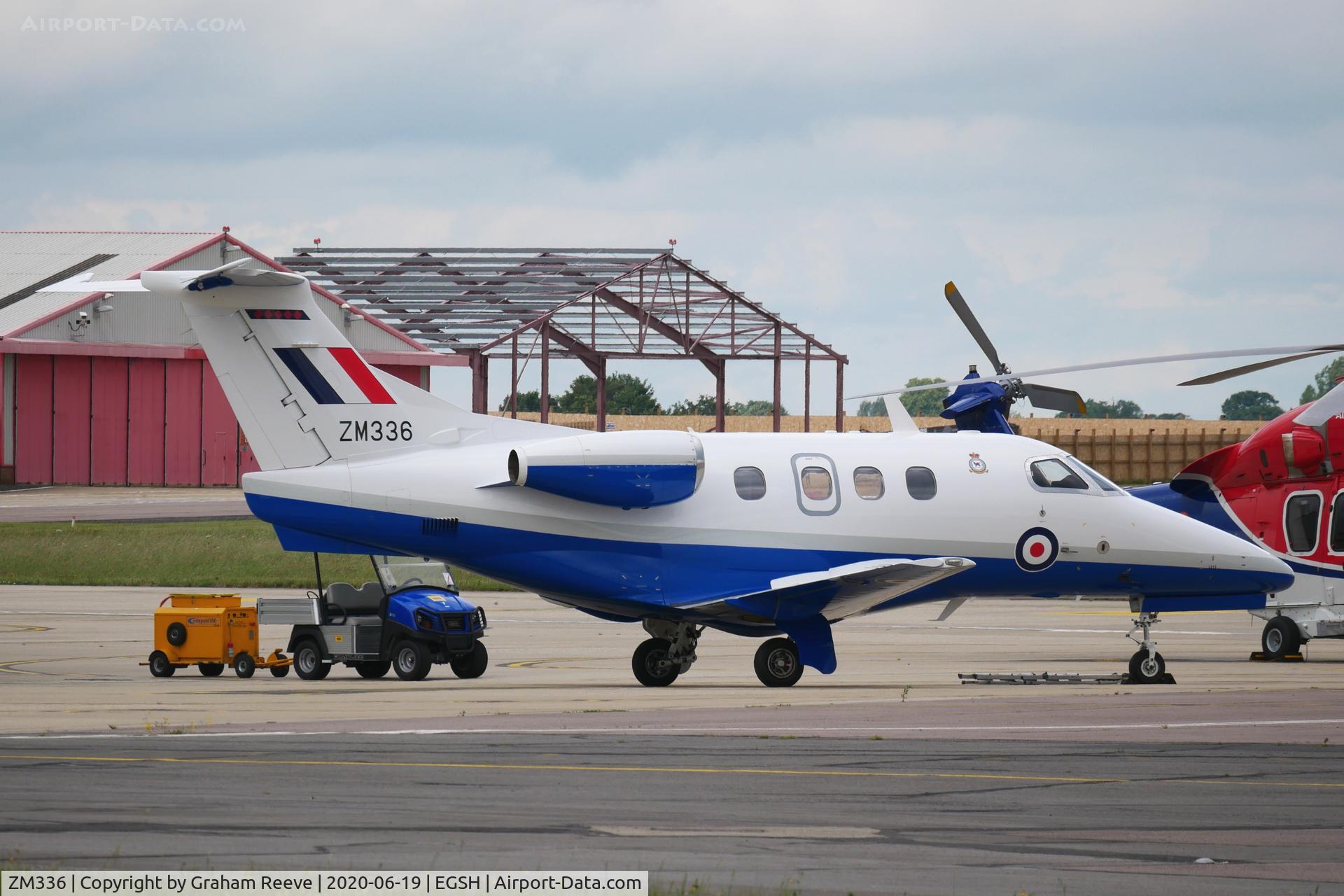 ZM336, Embraer EMB-500 Phenom C/N 50000384, Parked at Norwich.