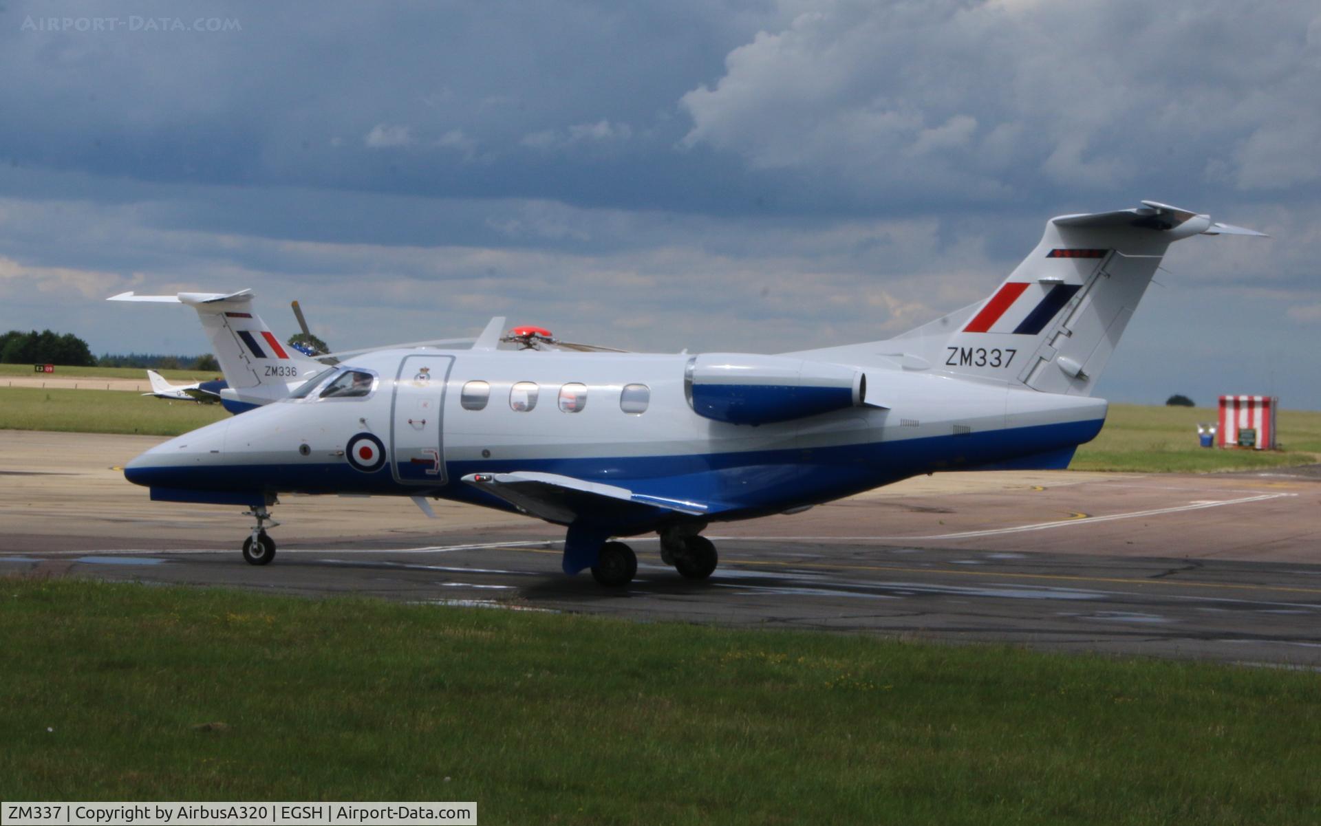 ZM337, 2017 Embraer EMB-500 Phenom 100 C/N 50000386, Arriving on the Saxon ramp with ZM336