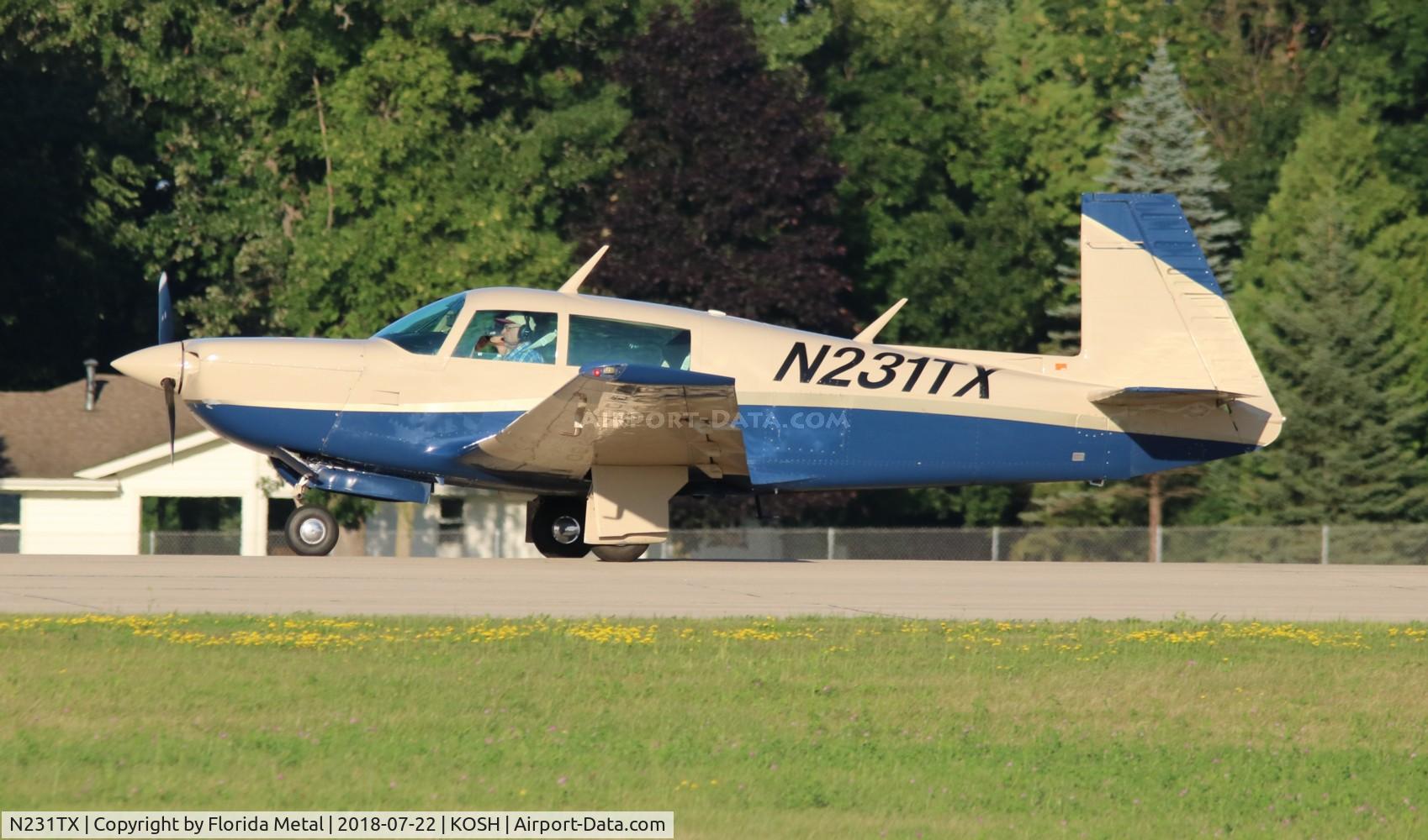 N231TX, 1980 Mooney M20K C/N 25-0444, OSH 2018