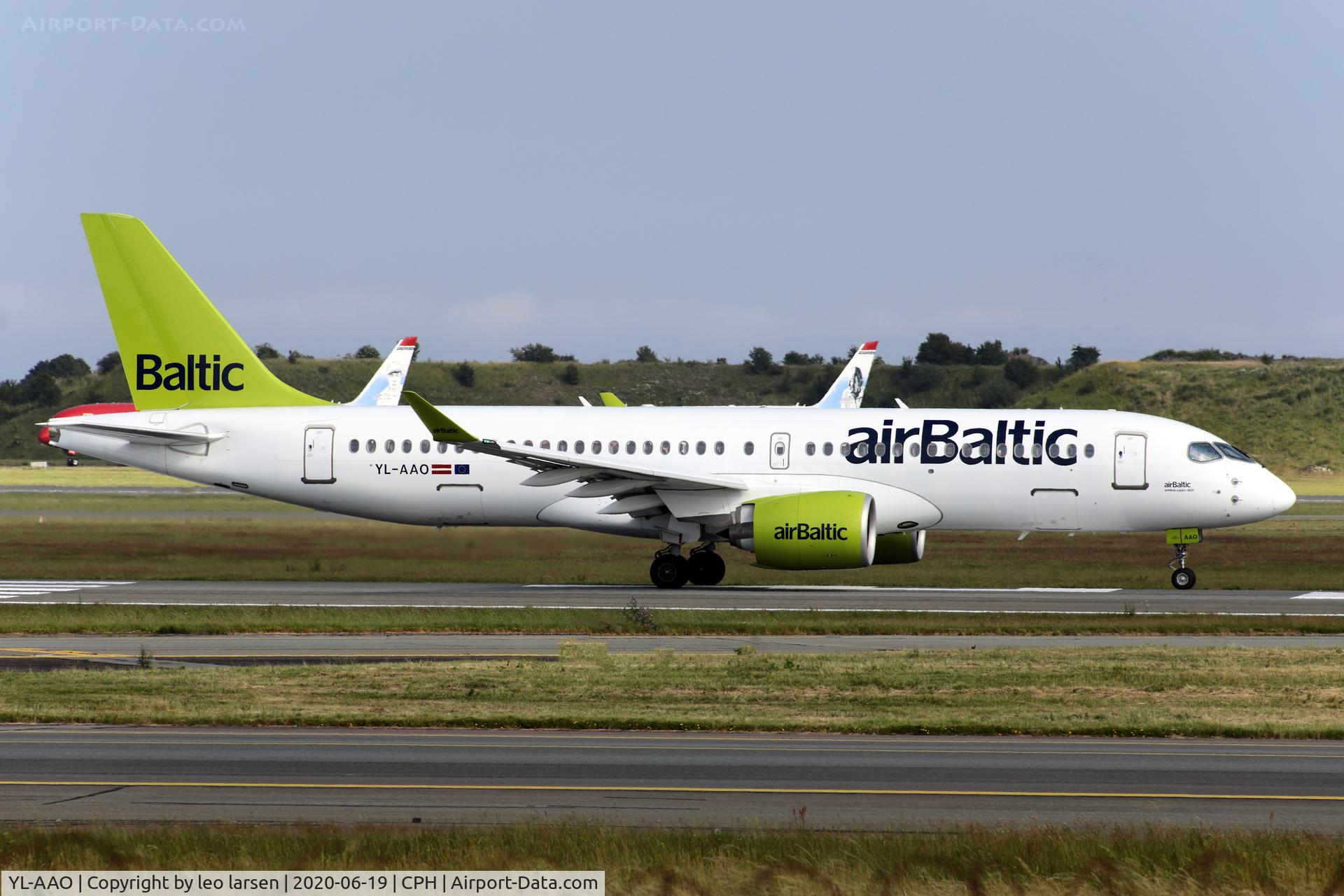 YL-AAO, 2019 Airbus A220-300 C/N 55050, Copenhagen 19.6.2020