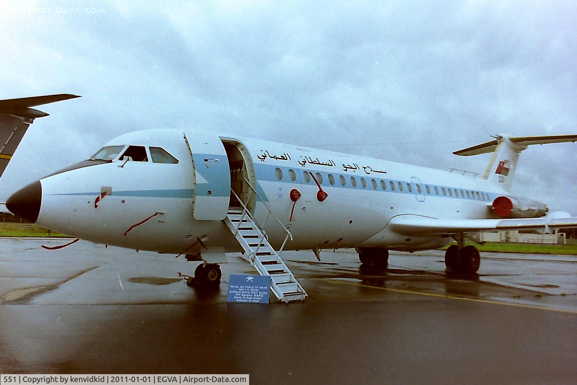 551, 1974 BAC 111-485GD One-Eleven C/N BAC.247, At RIAT 1993, scanned from negative.