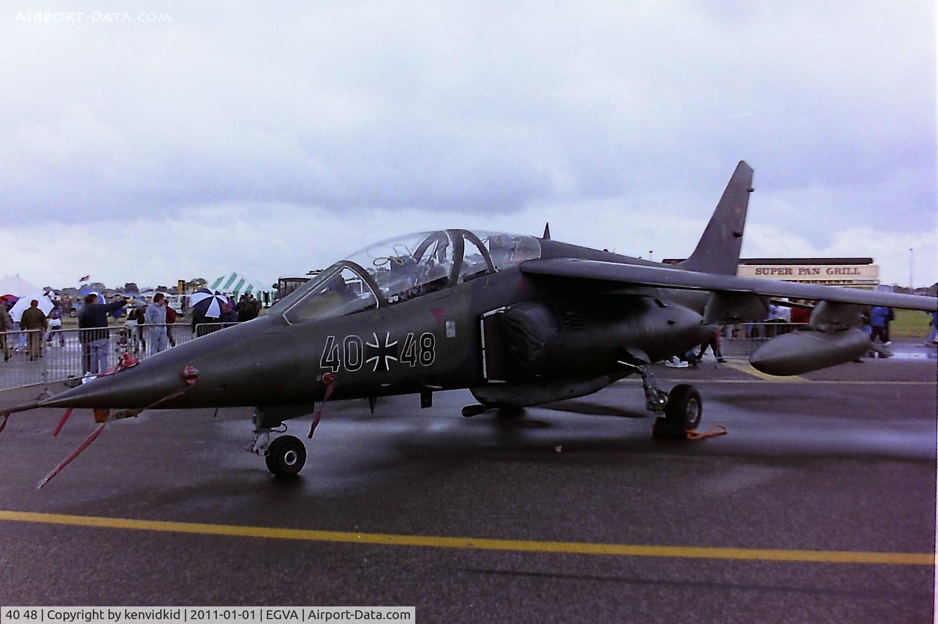 40 48, Dassault-Dornier Alpha Jet A C/N 0048, At RIAT 1993, scanned from negative.