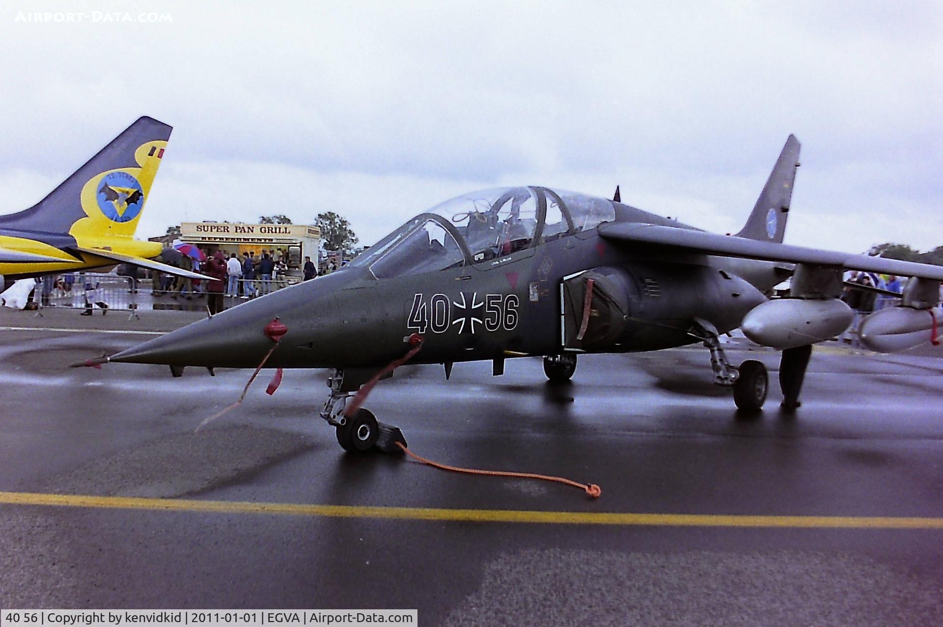 40 56, Dassault-Dornier Alpha Jet A C/N 0056, At RIAT 1993, scanned from negative.