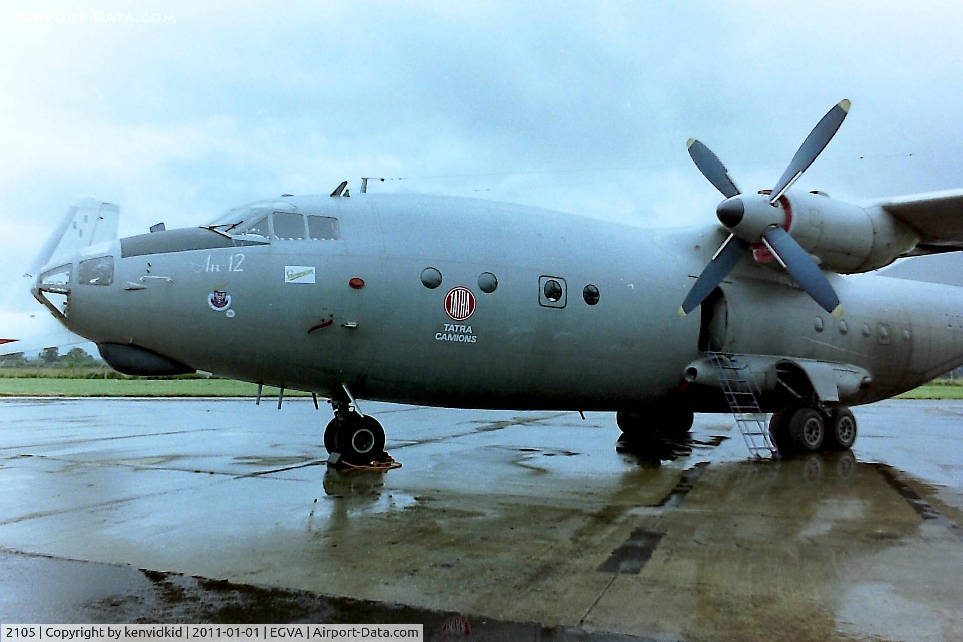 2105, 1964 Antonov An-12BP C/N 4342105, At RIAT 1993, scanned from negative.