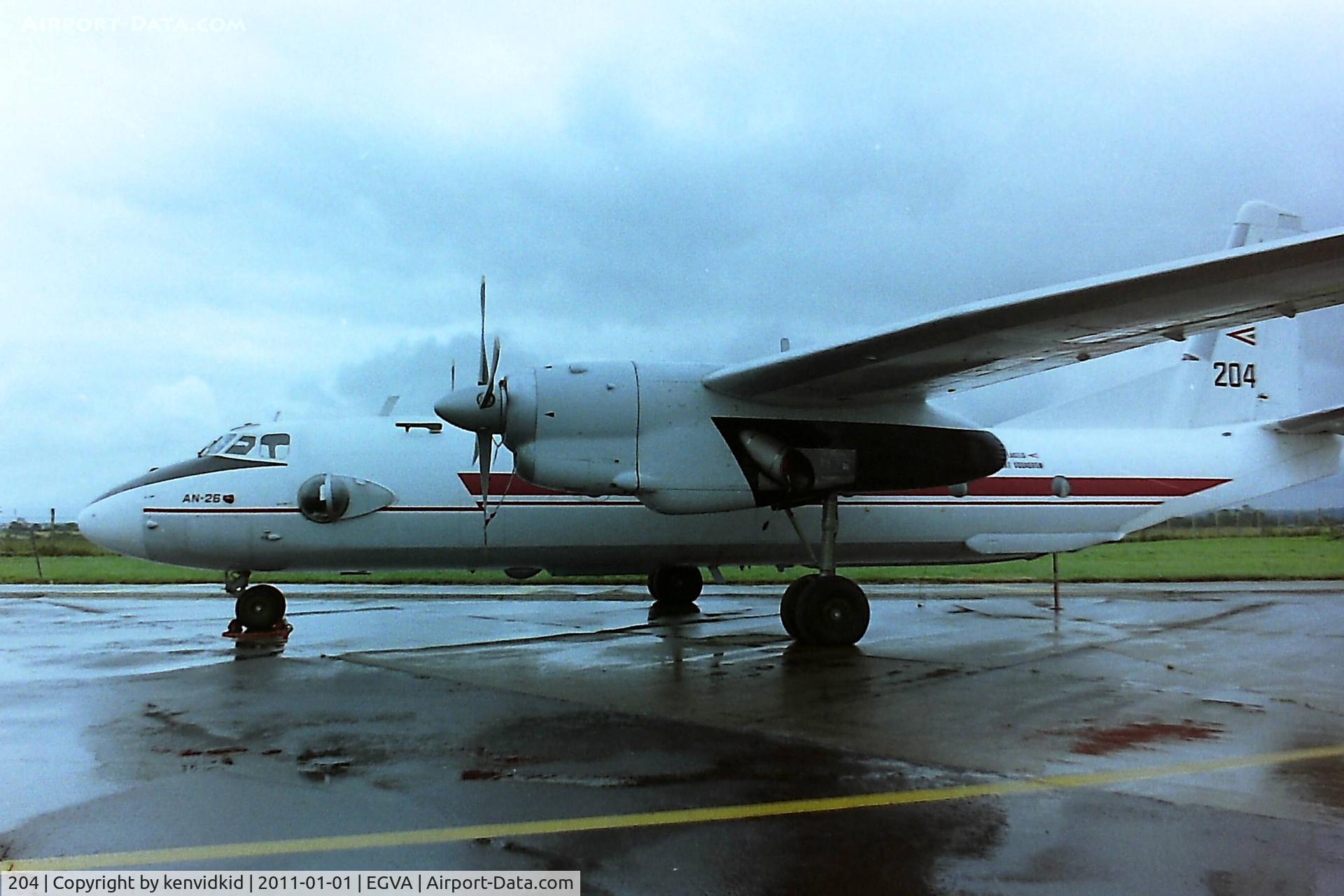 204, Antonov An-26 C/N 2204, At RIAT 1993, scanned from negative.